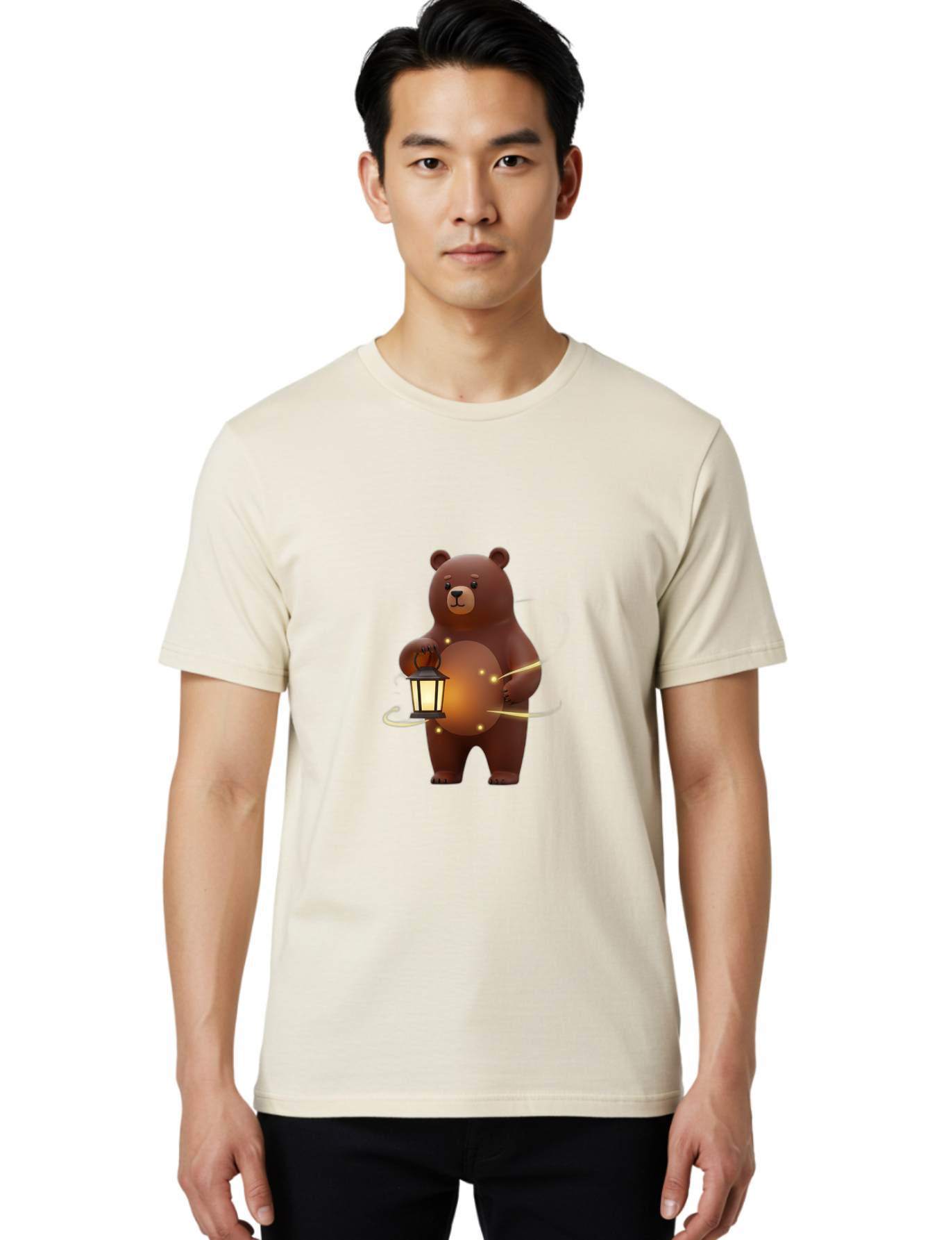 Brown-Bear-Lantern Men'S Graphic Tee, 100% Cotton, Comfortable Casual Summer Wear, Machine Washable, Vintage Camera, Old Camera, Antique Camera, Black Camera, Classic Photography, Photography Equipment, Nostalgic Device, Film Camera, Bae923