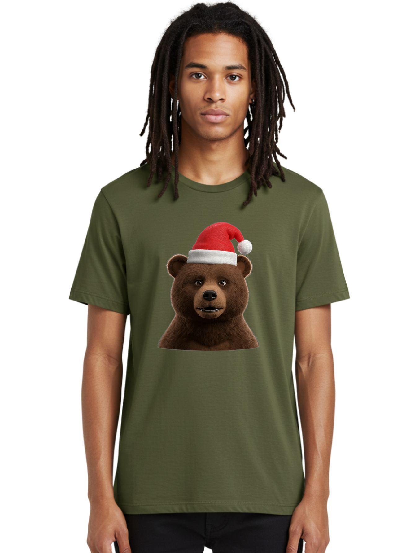 Brown-Bear-Santa-Hat Men'S Graphic Tee, 100% Cotton, Comfortable Casual Summer Wear, Machine Washable, Vintage Camera, Old Camera, Antique Camera, Black Camera, Classic Photography, Photography Equipment, Nostalgic Device, Film Camera, Bae925