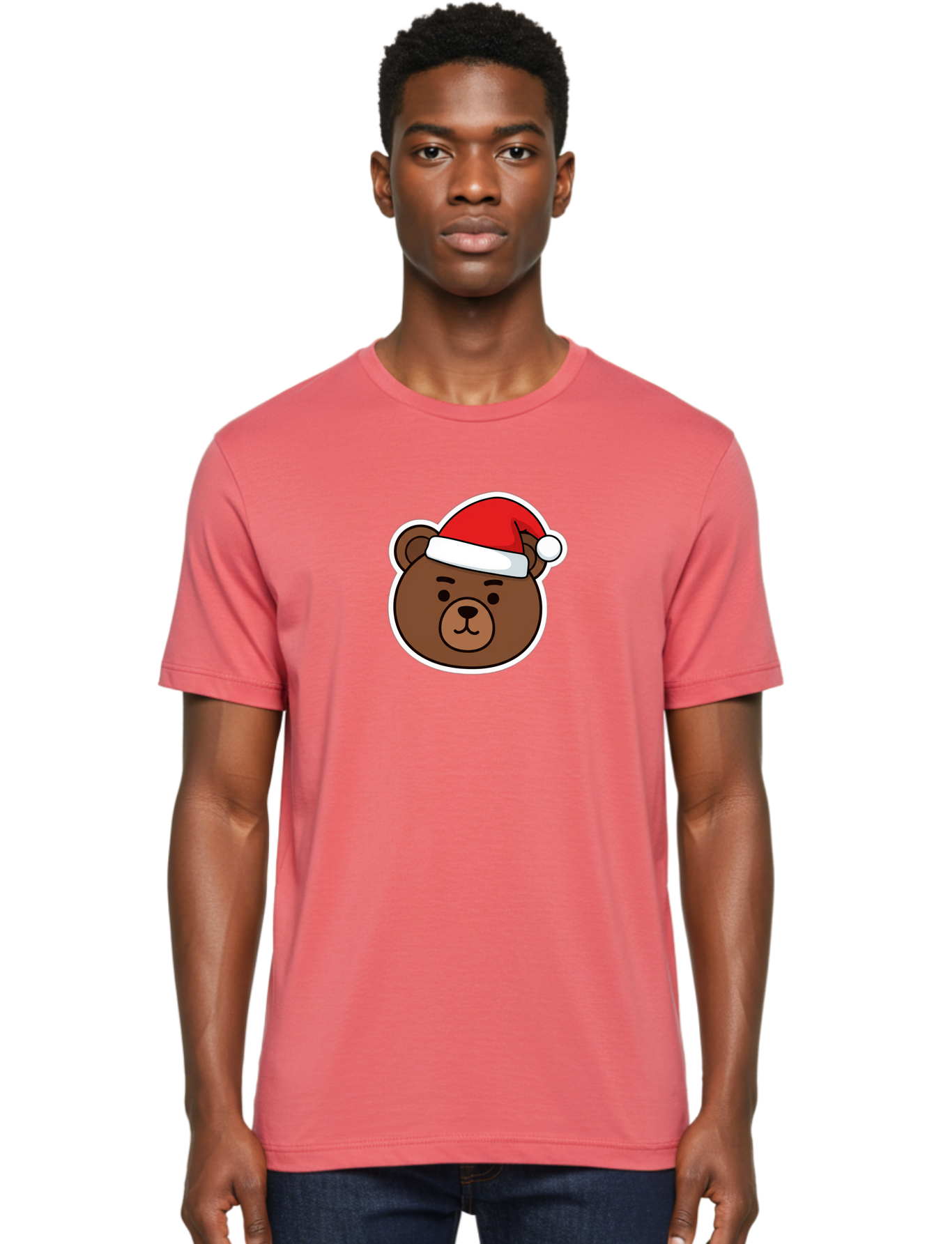 Brown-Bear-Wearing-Christmas-Hat Men'S Graphic Tee, 100% Cotton, Comfortable Casual Summer Wear, Machine Washable, Vintage Camera, Old Camera, Antique Camera, Black Camera, Classic Photography, Photography Equipment, Nostalgic Device, Bae926