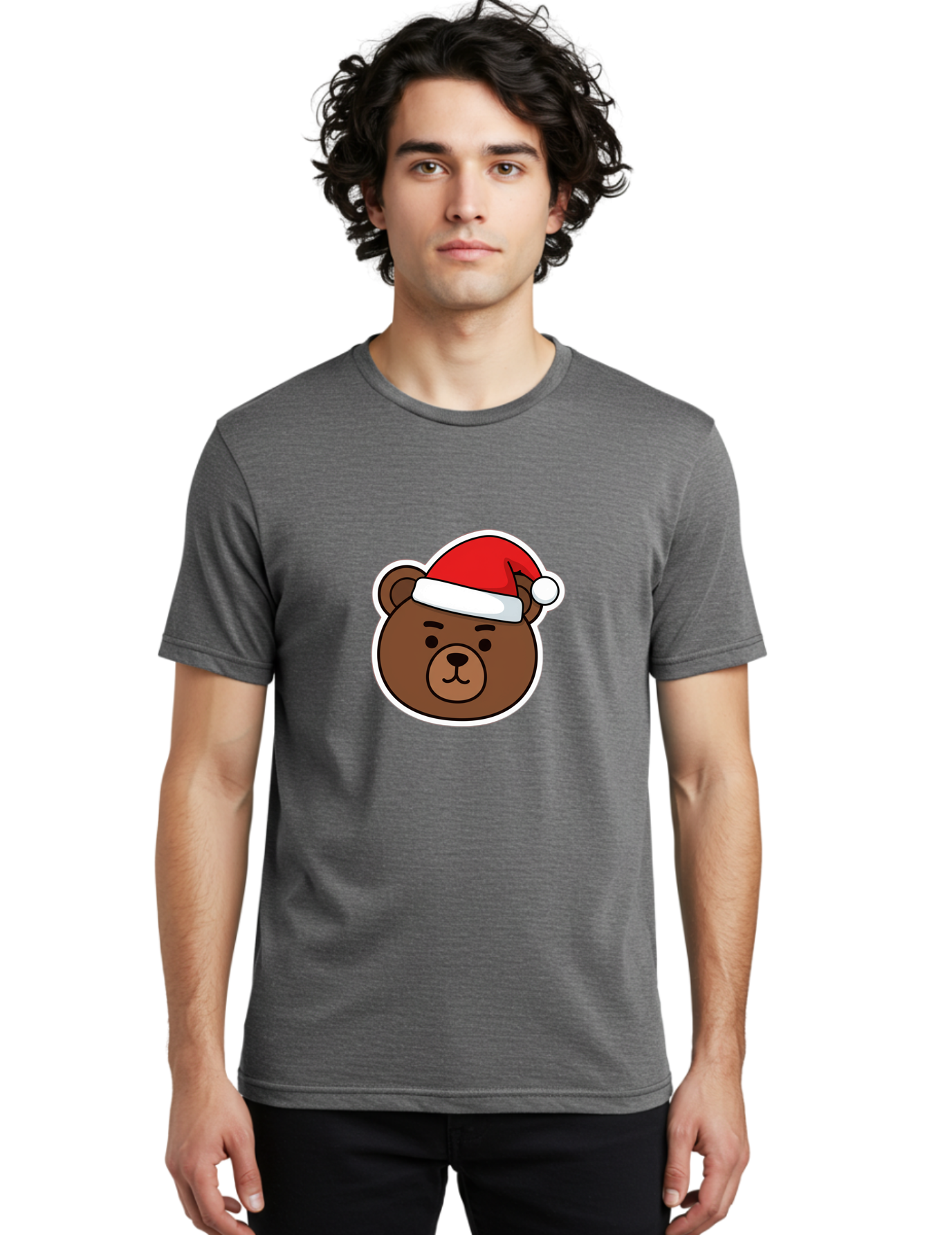Brown-Bear-Wearing-Christmas-Hat Men'S Graphic Tee, 100% Cotton, Comfortable Casual Summer Wear, Machine Washable, Vintage Camera, Old Camera, Antique Camera, Black Camera, Classic Photography, Photography Equipment, Nostalgic Device, Bae926