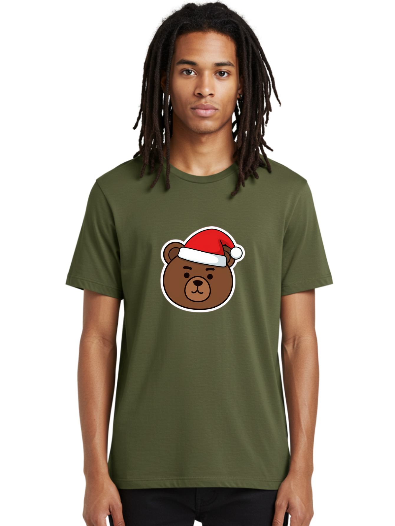 Brown-Bear-Wearing-Christmas-Hat Men'S Graphic Tee, 100% Cotton, Comfortable Casual Summer Wear, Machine Washable, Vintage Camera, Old Camera, Antique Camera, Black Camera, Classic Photography, Photography Equipment, Nostalgic Device, Bae926