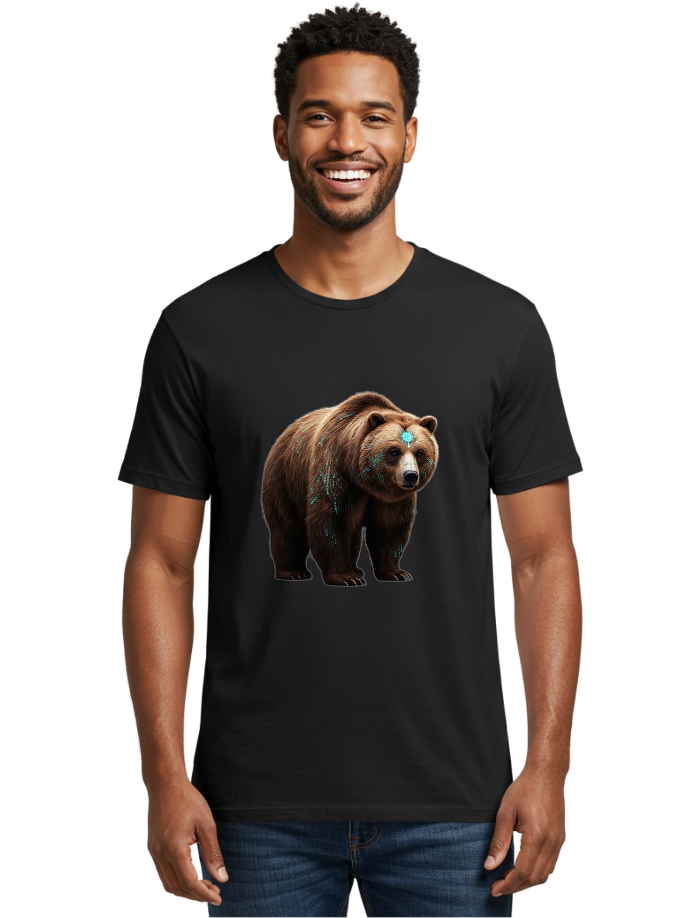 Brown-Bear-With-Blue-Markings Men'S Graphic Tee, 100% Cotton, Comfortable Casual Summer Wear, Machine Washable, Vintage Camera, Old Camera, Antique Camera, Black Camera, Classic Photography, Photography Equipment, Nostalgic Device, Bae927