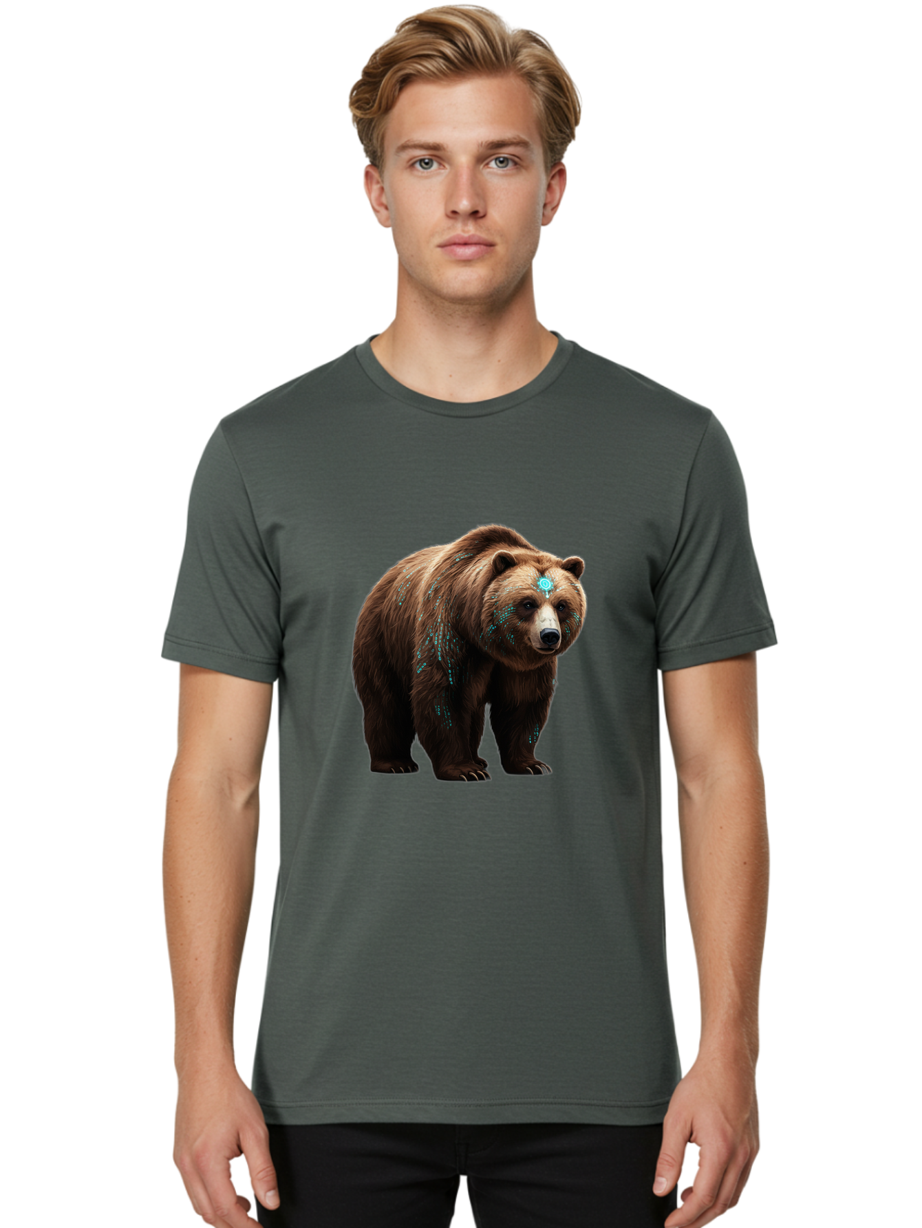 Brown-Bear-With-Blue-Markings Men'S Graphic Tee, 100% Cotton, Comfortable Casual Summer Wear, Machine Washable, Vintage Camera, Old Camera, Antique Camera, Black Camera, Classic Photography, Photography Equipment, Nostalgic Device, Bae927