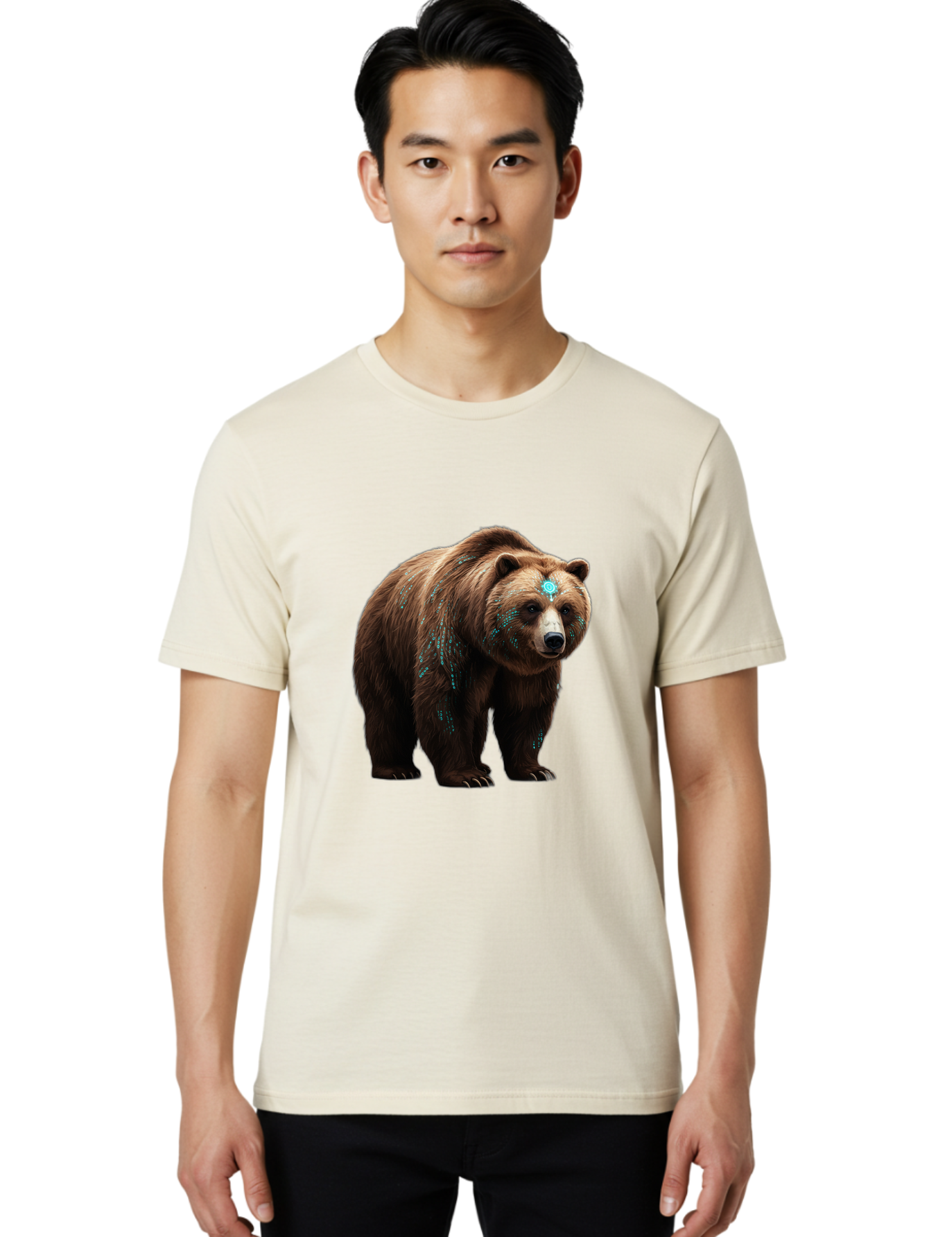 Brown-Bear-With-Blue-Markings Men'S Graphic Tee, 100% Cotton, Comfortable Casual Summer Wear, Machine Washable, Vintage Camera, Old Camera, Antique Camera, Black Camera, Classic Photography, Photography Equipment, Nostalgic Device, Bae927