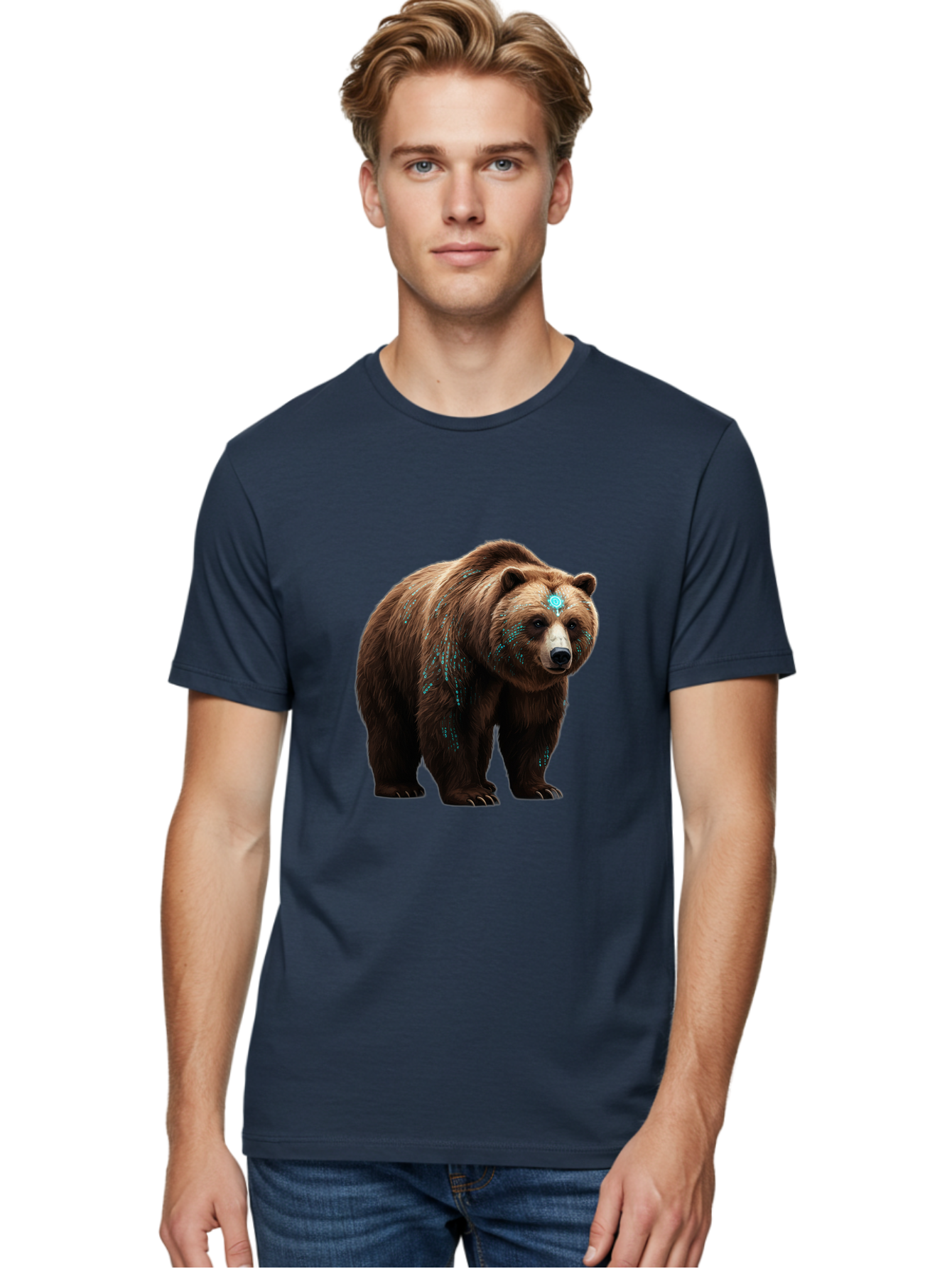 Brown-Bear-With-Blue-Markings Men'S Graphic Tee, 100% Cotton, Comfortable Casual Summer Wear, Machine Washable, Vintage Camera, Old Camera, Antique Camera, Black Camera, Classic Photography, Photography Equipment, Nostalgic Device, Bae927