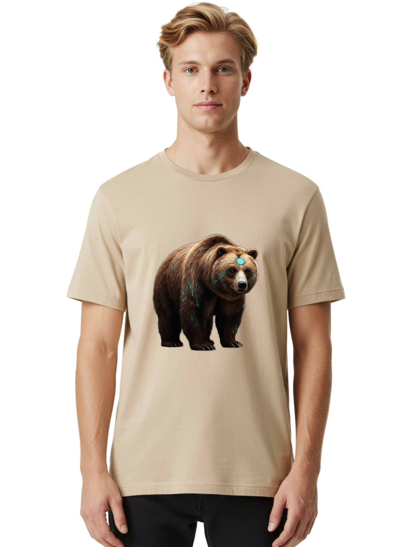 Brown-Bear-With-Blue-Markings Men'S Graphic Tee, 100% Cotton, Comfortable Casual Summer Wear, Machine Washable, Vintage Camera, Old Camera, Antique Camera, Black Camera, Classic Photography, Photography Equipment, Nostalgic Device, Bae927