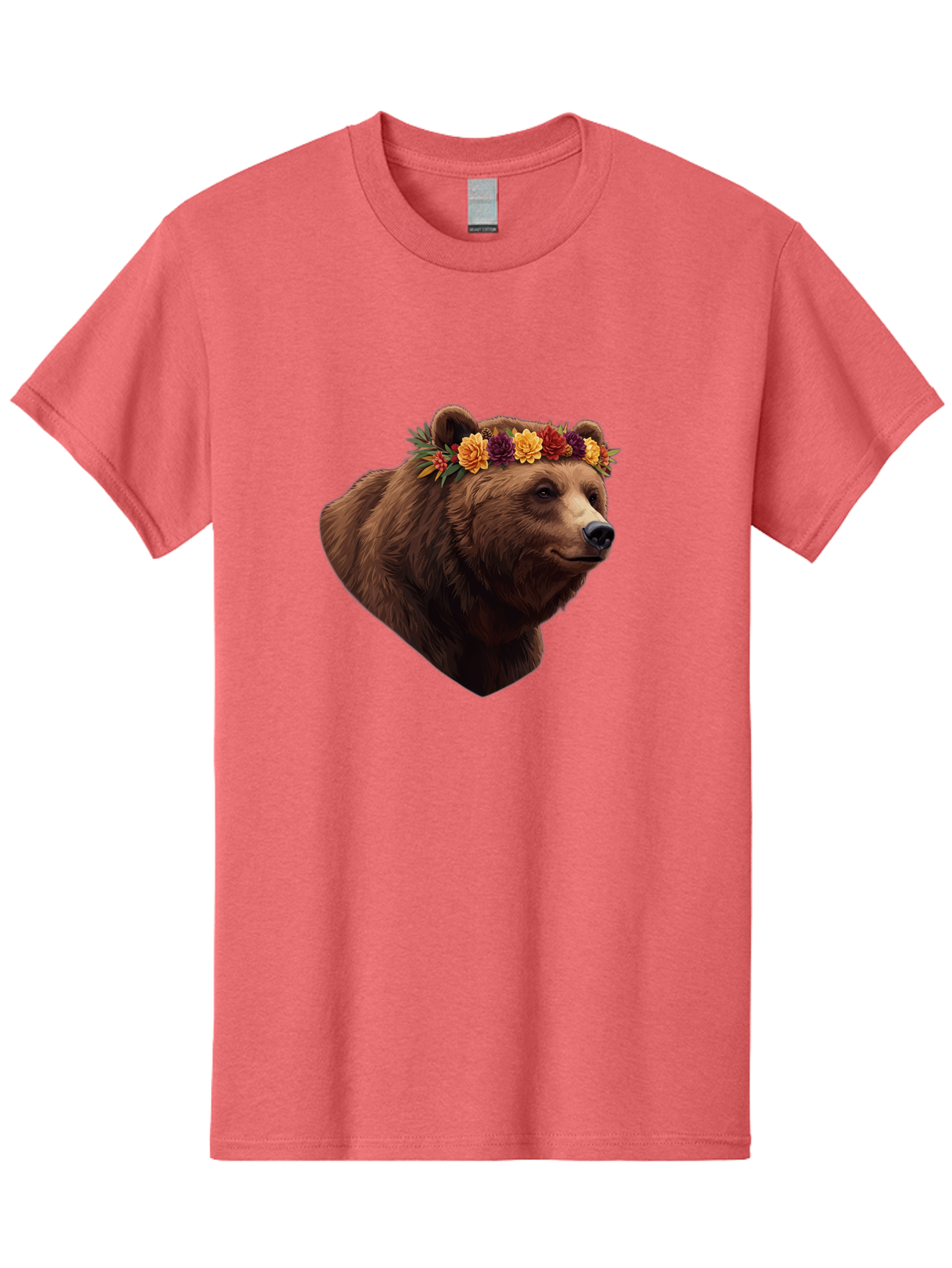 Brown-Bear-With-Flower-Crown Men'S Graphic Tee, 100% Cotton, Comfortable Casual Summer Wear, Machine Washable, Vintage Camera, Old Camera, Antique Camera, Black Camera, Classic Photography, Photography Equipment, Nostalgic Device, Film Camera, Bae928