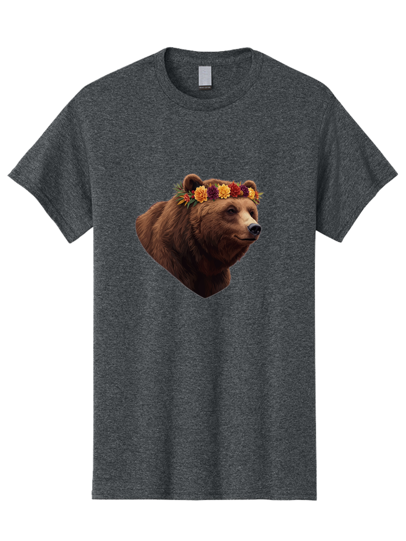 Brown-Bear-With-Flower-Crown Men'S Graphic Tee, 100% Cotton, Comfortable Casual Summer Wear, Machine Washable, Vintage Camera, Old Camera, Antique Camera, Black Camera, Classic Photography, Photography Equipment, Nostalgic Device, Film Camera, Bae928