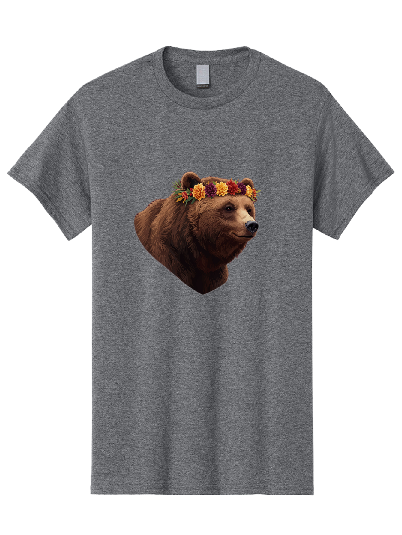 Brown-Bear-With-Flower-Crown Men'S Graphic Tee, 100% Cotton, Comfortable Casual Summer Wear, Machine Washable, Vintage Camera, Old Camera, Antique Camera, Black Camera, Classic Photography, Photography Equipment, Nostalgic Device, Film Camera, Bae928
