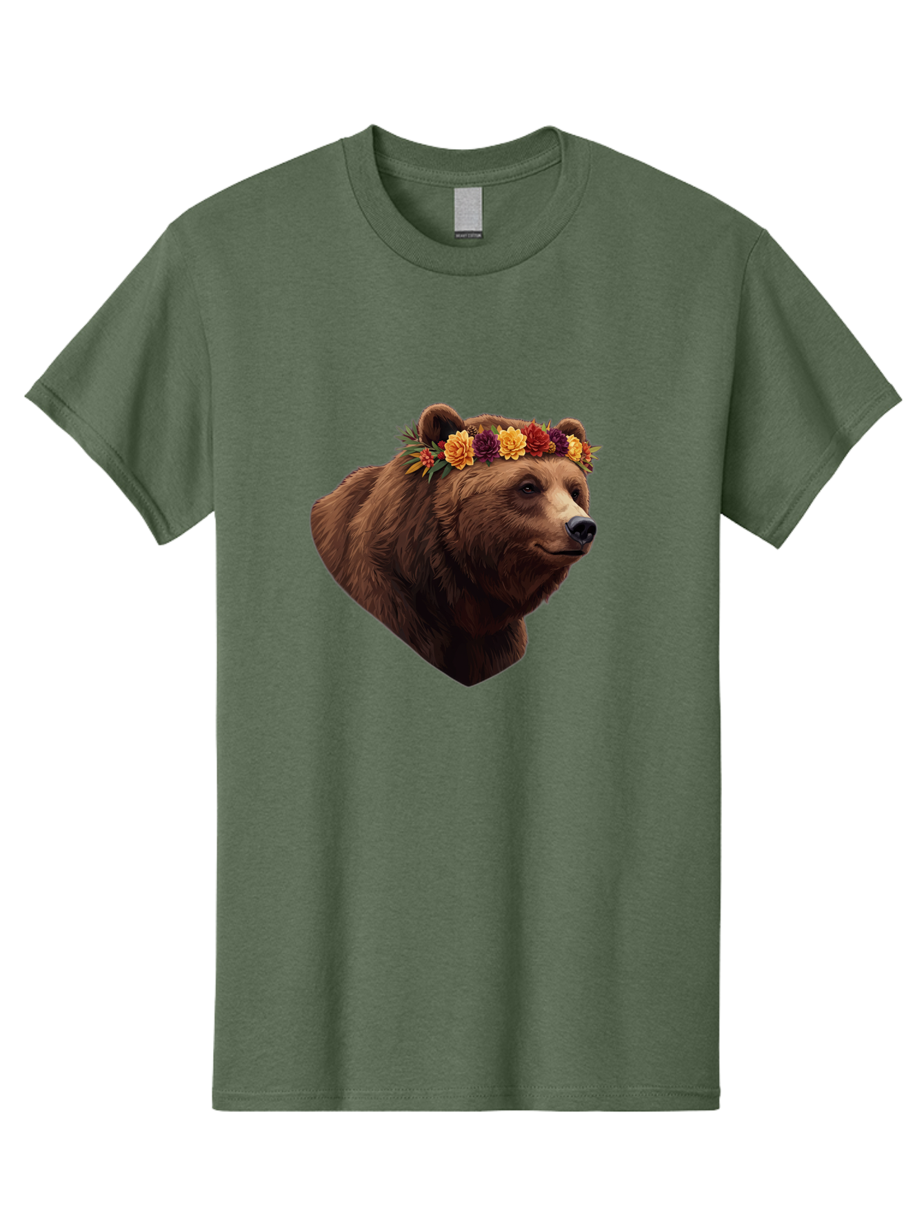 Brown-Bear-With-Flower-Crown Men'S Graphic Tee, 100% Cotton, Comfortable Casual Summer Wear, Machine Washable, Vintage Camera, Old Camera, Antique Camera, Black Camera, Classic Photography, Photography Equipment, Nostalgic Device, Film Camera, Bae928
