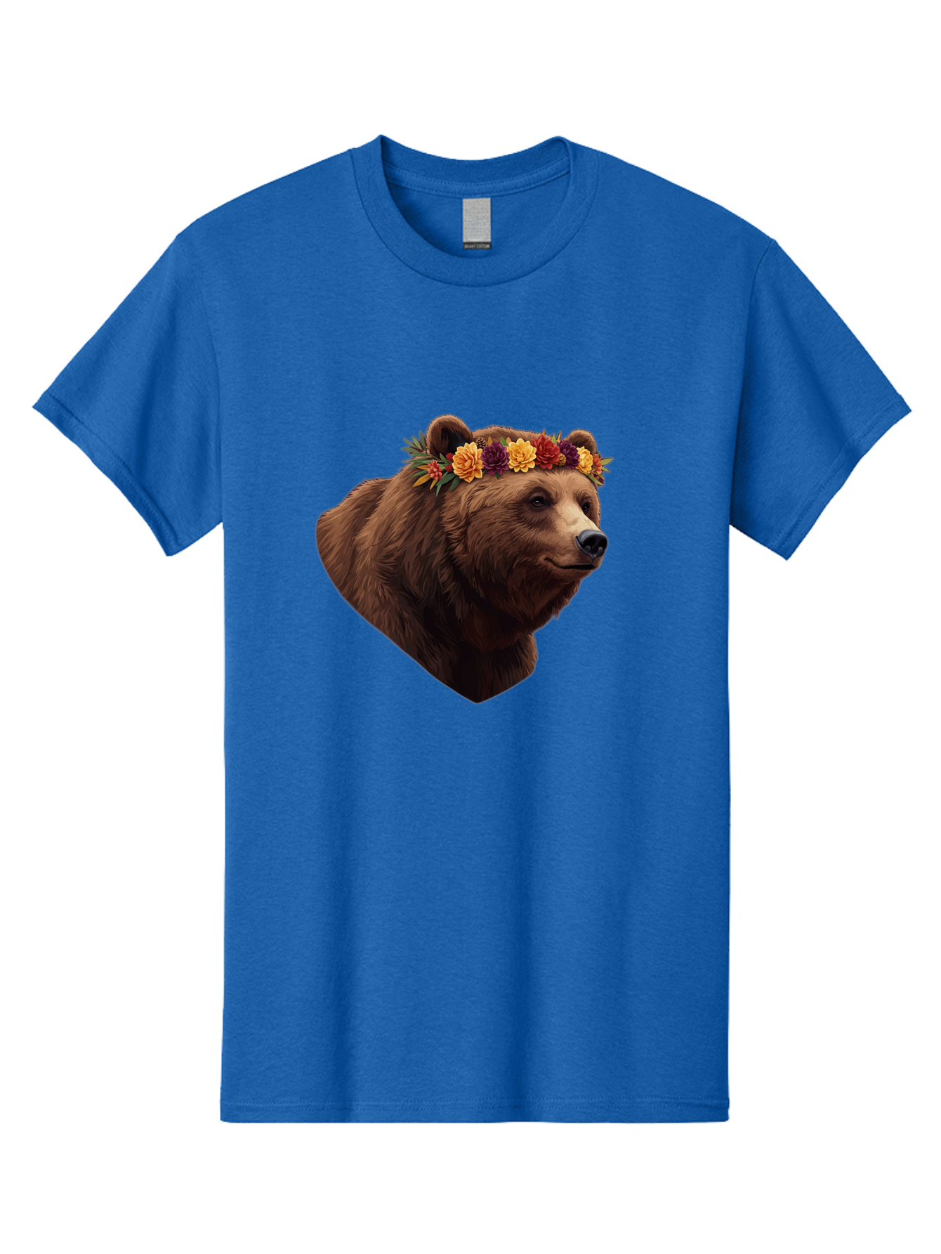 Brown-Bear-With-Flower-Crown Men'S Graphic Tee, 100% Cotton, Comfortable Casual Summer Wear, Machine Washable, Vintage Camera, Old Camera, Antique Camera, Black Camera, Classic Photography, Photography Equipment, Nostalgic Device, Film Camera, Bae928