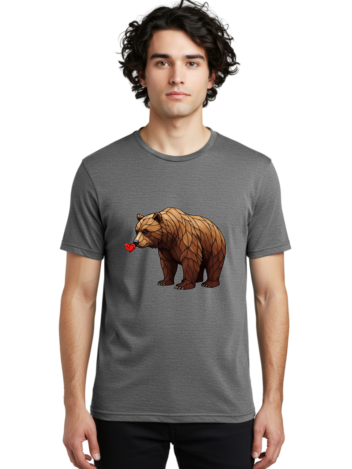 Brown-Bear-With-Heart Men'S Graphic Tee, 100% Cotton, Comfortable Casual Summer Wear, Machine Washable, Vintage Camera, Old Camera, Antique Camera, Black Camera, Classic Photography, Photography Equipment, Nostalgic Device, Film Camera, Bae929