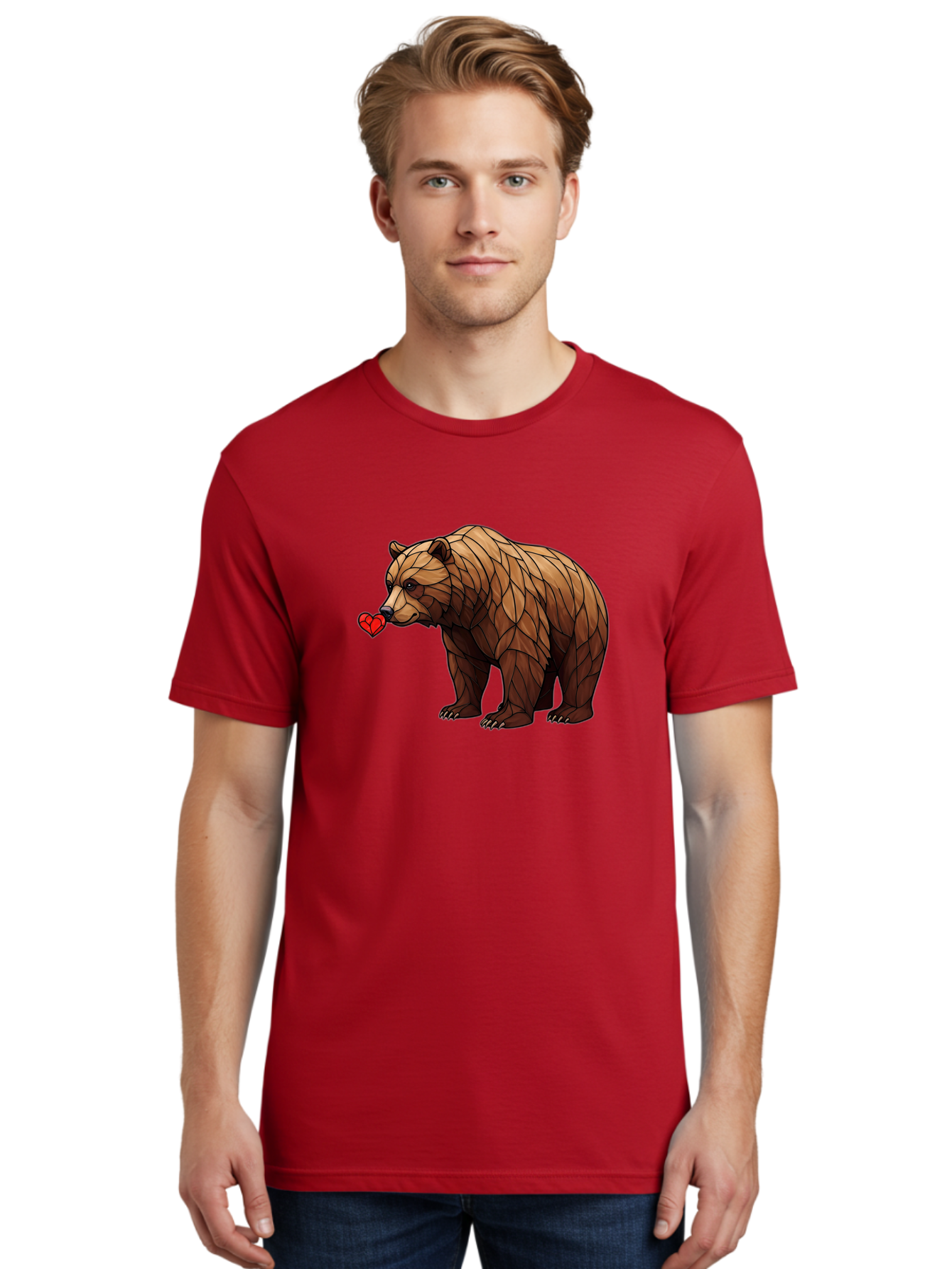 Brown-Bear-With-Heart Men'S Graphic Tee, 100% Cotton, Comfortable Casual Summer Wear, Machine Washable, Vintage Camera, Old Camera, Antique Camera, Black Camera, Classic Photography, Photography Equipment, Nostalgic Device, Film Camera, Bae929