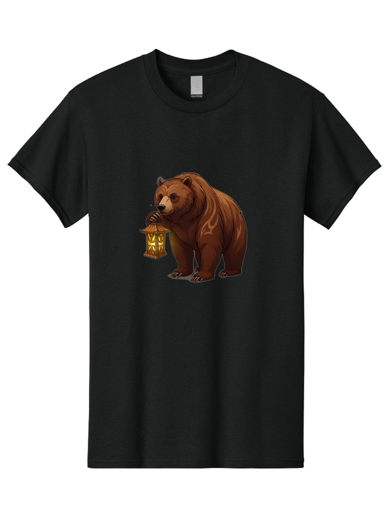 Brown-Bear-With-Lantern Men'S Graphic Tee, 100% Cotton, Comfortable Casual Summer Wear, Machine Washable, Vintage Camera, Old Camera, Antique Camera, Black Camera, Classic Photography, Photography Equipment, Nostalgic Device, Film Camera, Bae930