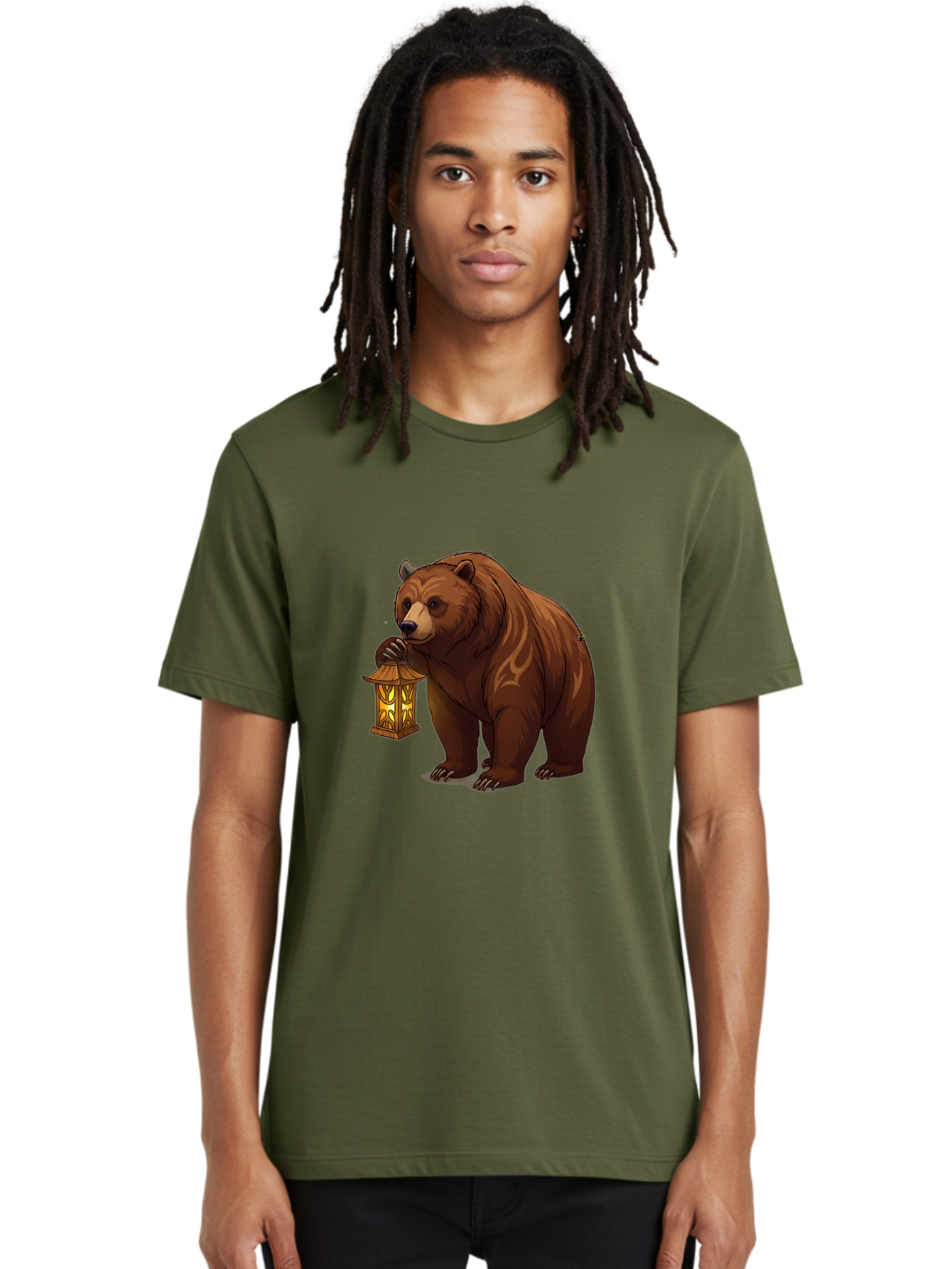 Brown-Bear-With-Lantern Men'S Graphic Tee, 100% Cotton, Comfortable Casual Summer Wear, Machine Washable, Vintage Camera, Old Camera, Antique Camera, Black Camera, Classic Photography, Photography Equipment, Nostalgic Device, Film Camera, Bae930
