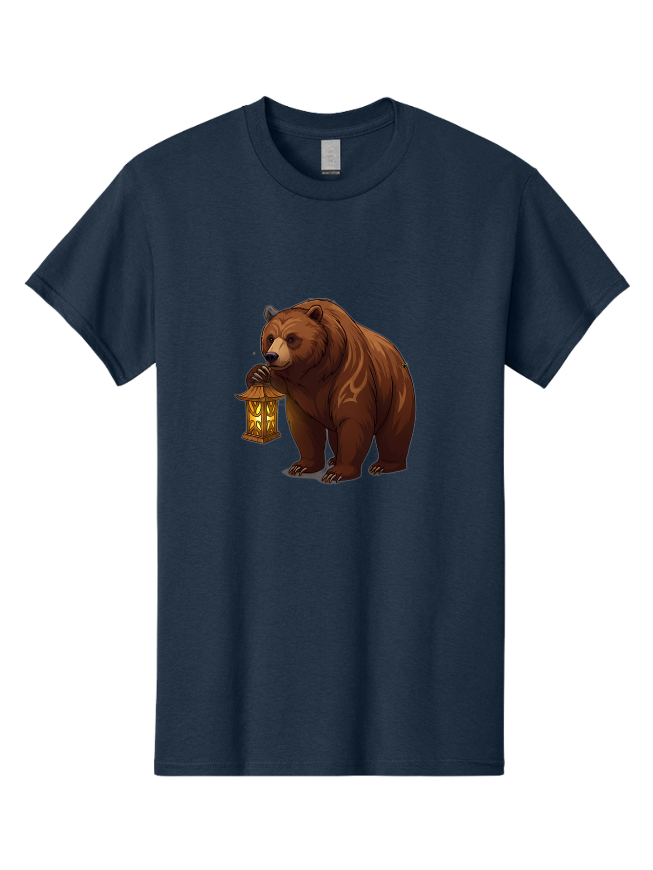 Brown-Bear-With-Lantern Men'S Graphic Tee, 100% Cotton, Comfortable Casual Summer Wear, Machine Washable, Vintage Camera, Old Camera, Antique Camera, Black Camera, Classic Photography, Photography Equipment, Nostalgic Device, Film Camera, Bae930