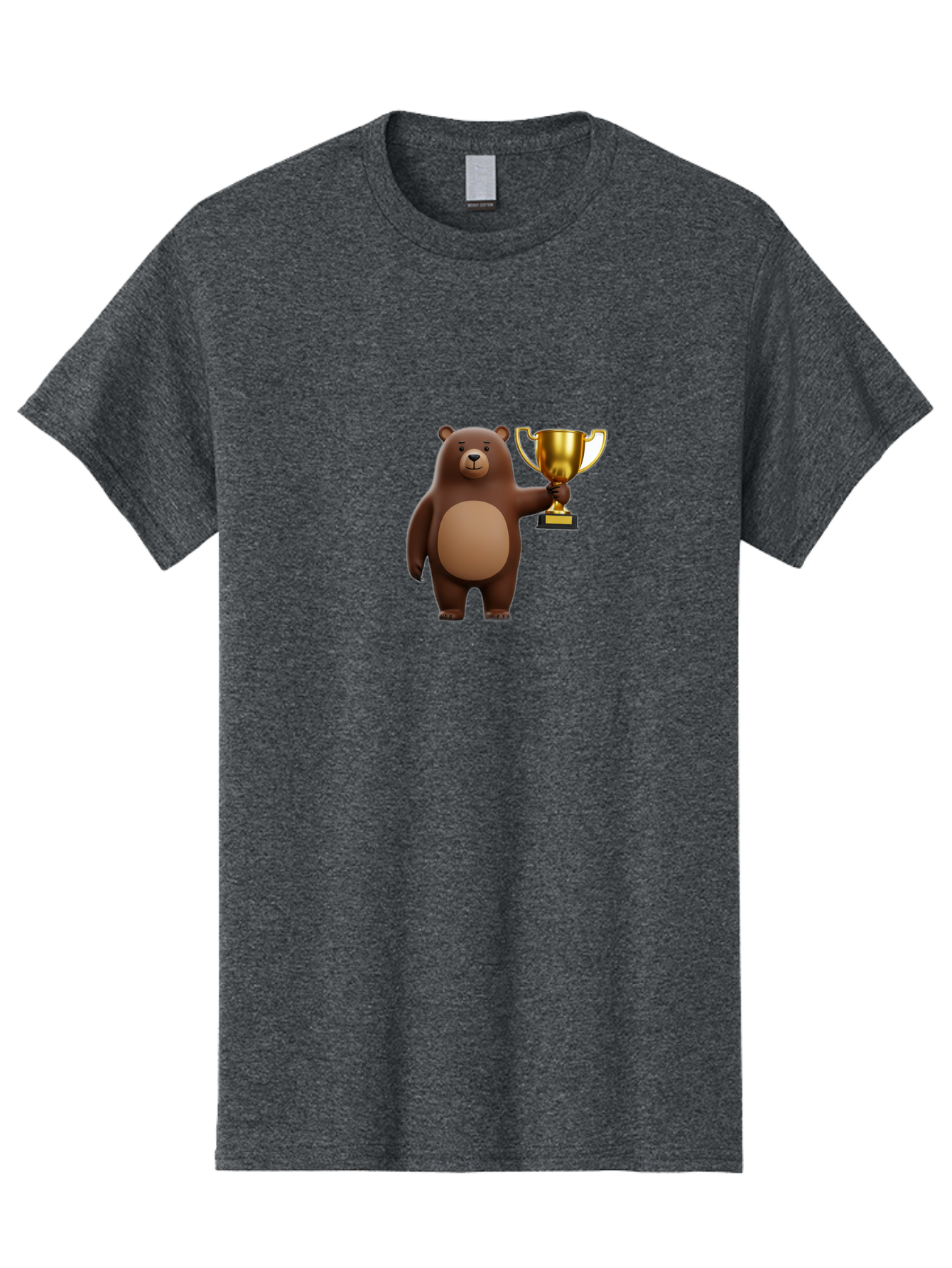 Brown-Bear-With-Trophy Men'S Graphic Tee, 100% Cotton, Comfortable Casual Summer Wear, Machine Washable, Vintage Camera, Old Camera, Antique Camera, Black Camera, Classic Photography, Photography Equipment, Nostalgic Device, Film Camera, Bae932