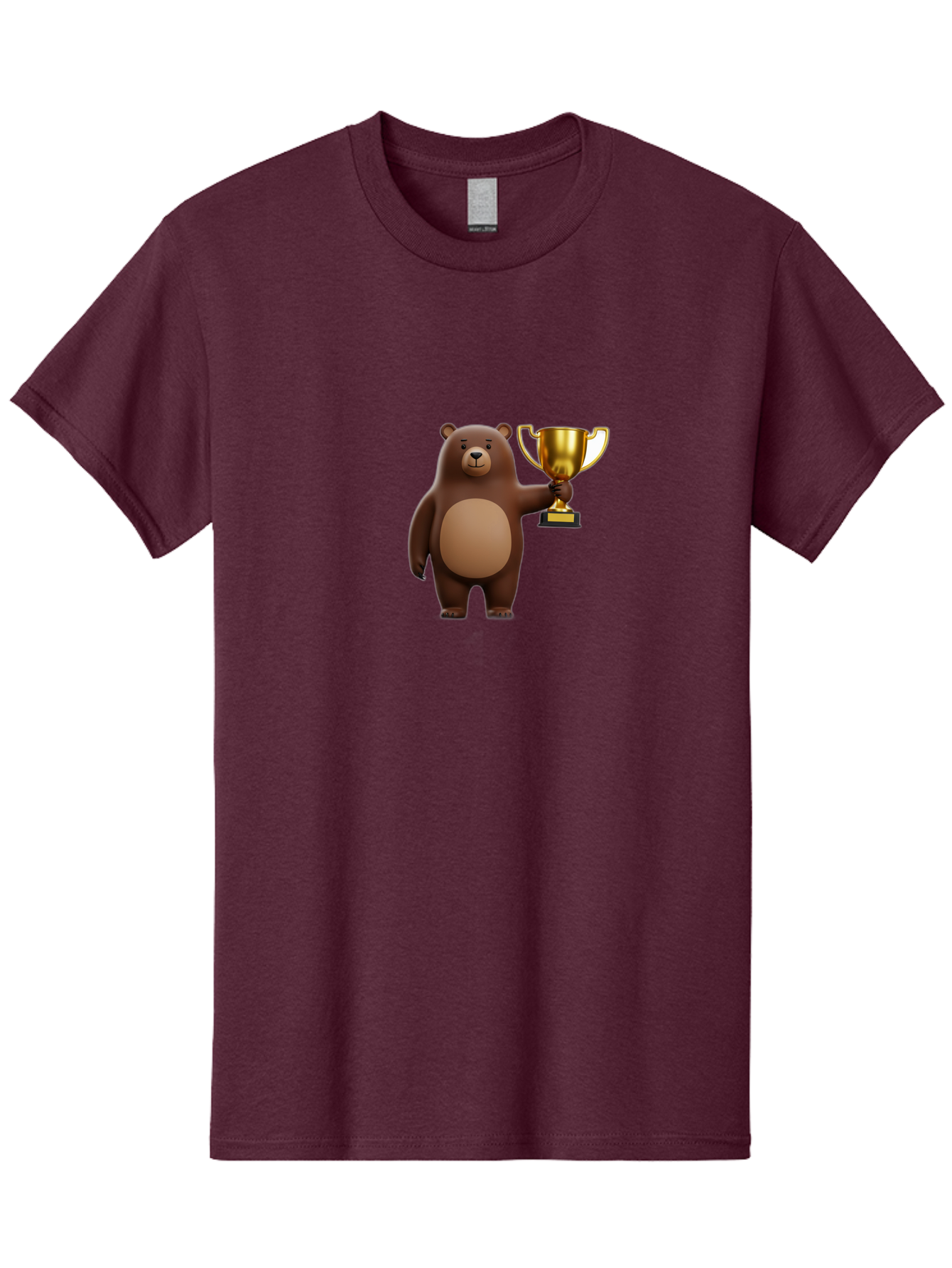 Brown-Bear-With-Trophy Men'S Graphic Tee, 100% Cotton, Comfortable Casual Summer Wear, Machine Washable, Vintage Camera, Old Camera, Antique Camera, Black Camera, Classic Photography, Photography Equipment, Nostalgic Device, Film Camera, Bae932