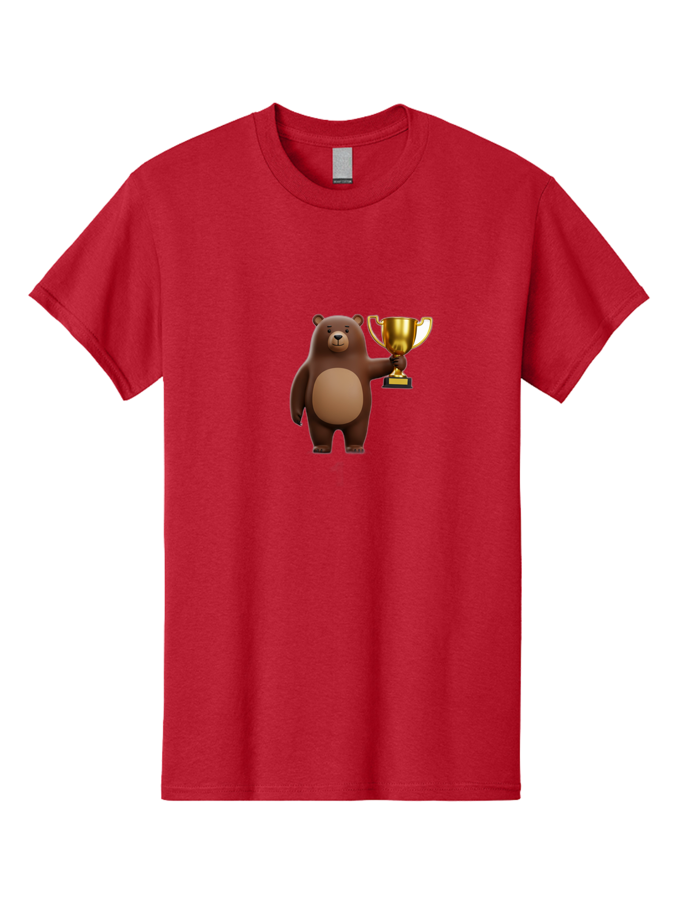 Brown-Bear-With-Trophy Men'S Graphic Tee, 100% Cotton, Comfortable Casual Summer Wear, Machine Washable, Vintage Camera, Old Camera, Antique Camera, Black Camera, Classic Photography, Photography Equipment, Nostalgic Device, Film Camera, Bae932
