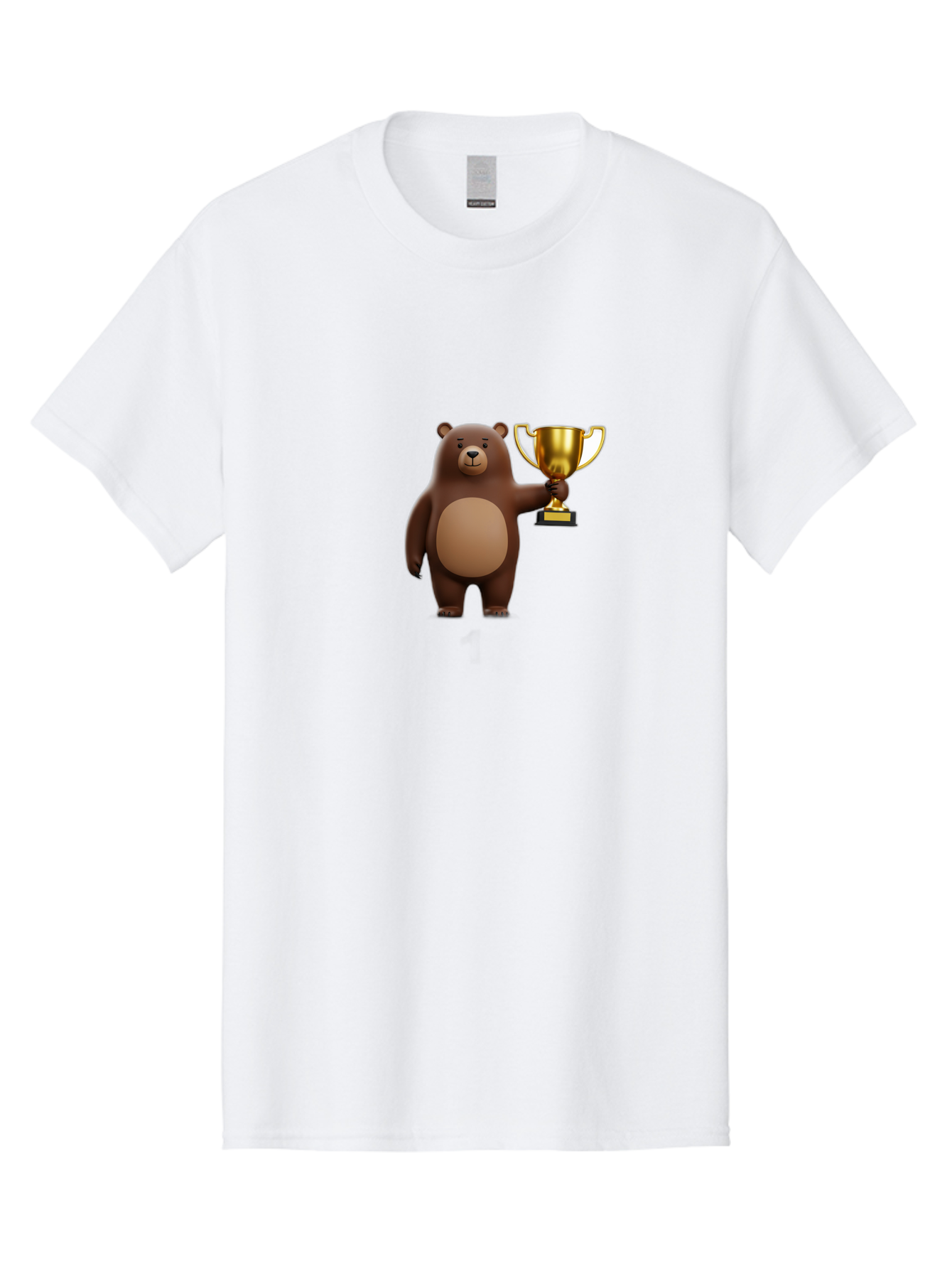 Brown-Bear-With-Trophy Men'S Graphic Tee, 100% Cotton, Comfortable Casual Summer Wear, Machine Washable, Vintage Camera, Old Camera, Antique Camera, Black Camera, Classic Photography, Photography Equipment, Nostalgic Device, Film Camera, Bae932