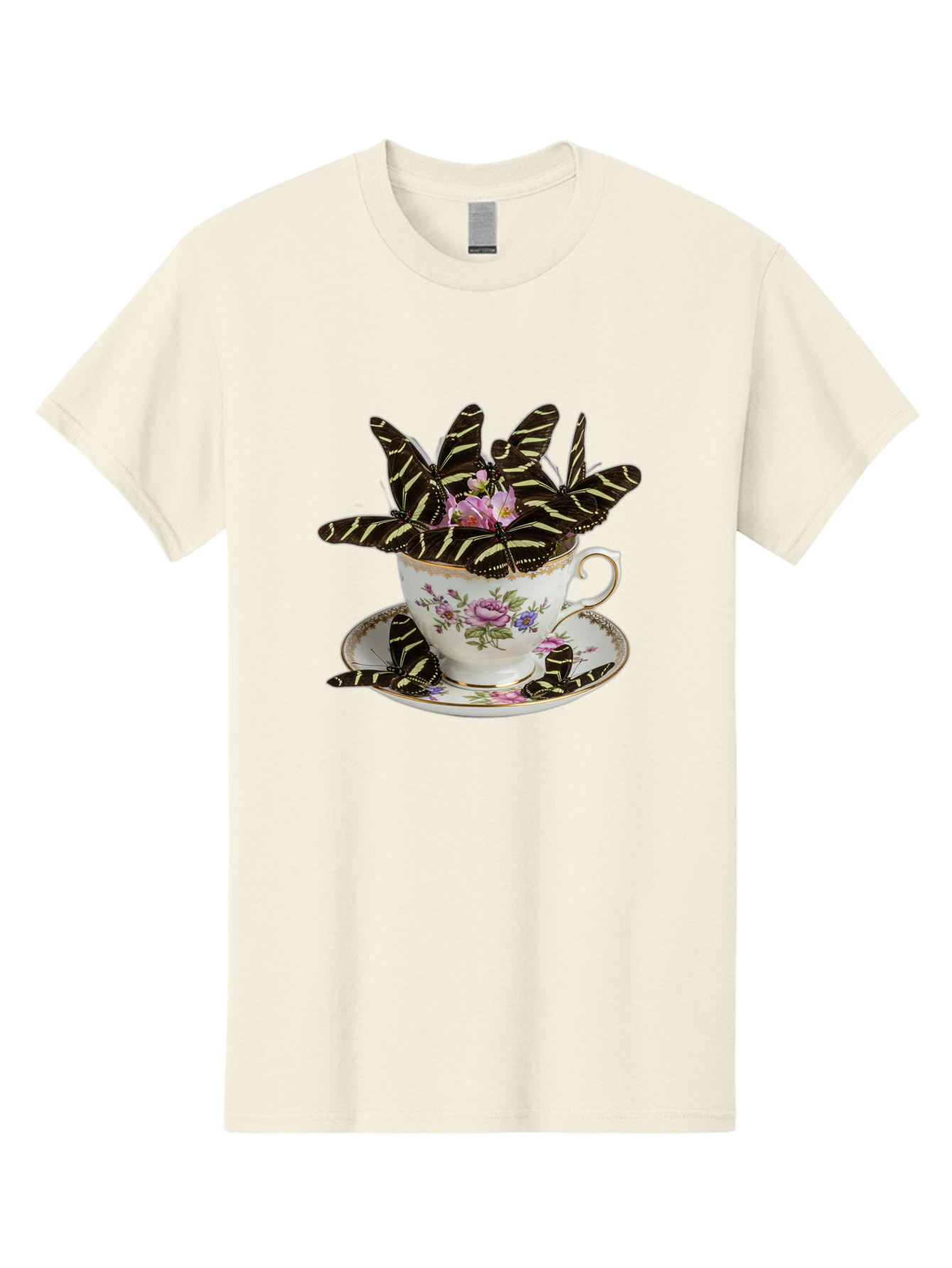 Butterflies-In-Tea-Cup Men'S Graphic Tee, 100% Cotton, Comfortable Casual Summer Wear, Machine Washable, Vintage Camera, Old Camera, Antique Camera, Black Camera, Classic Photography, Photography Equipment, Nostalgic Device, Film Camera, Bae939