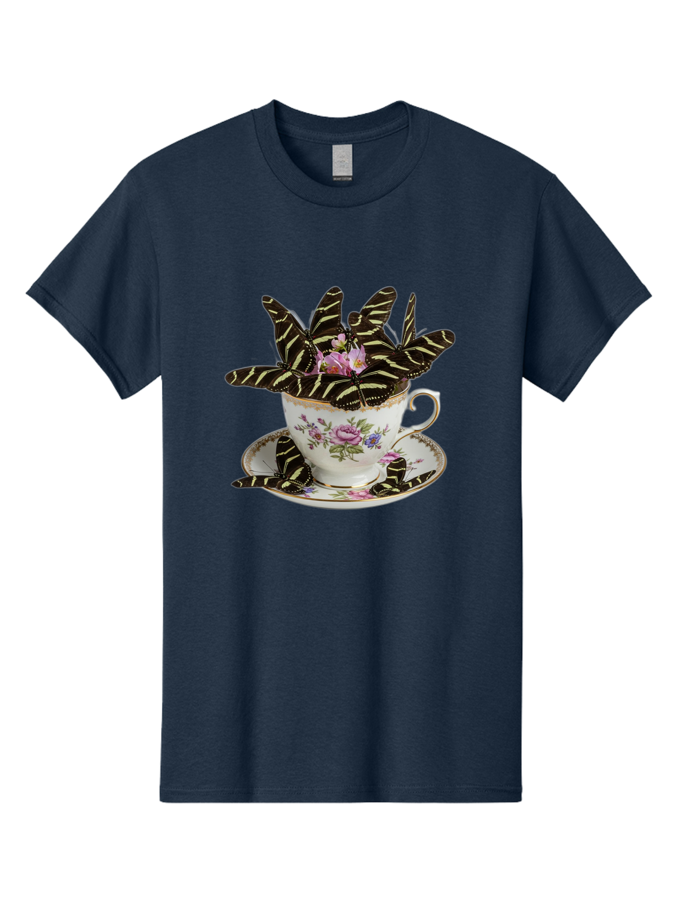 Butterflies-In-Tea-Cup Men'S Graphic Tee, 100% Cotton, Comfortable Casual Summer Wear, Machine Washable, Vintage Camera, Old Camera, Antique Camera, Black Camera, Classic Photography, Photography Equipment, Nostalgic Device, Film Camera, Bae939