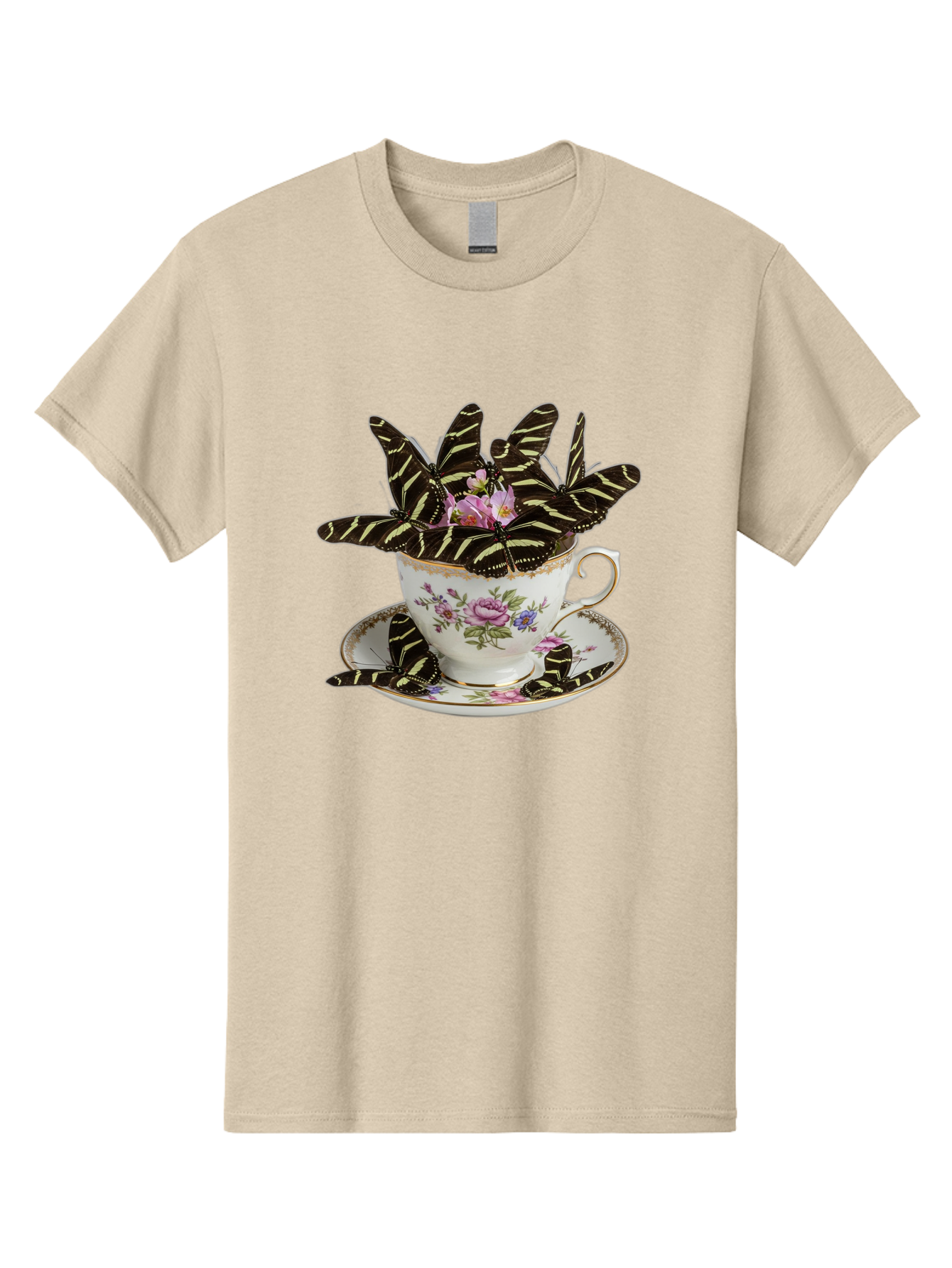 Butterflies-In-Tea-Cup Men'S Graphic Tee, 100% Cotton, Comfortable Casual Summer Wear, Machine Washable, Vintage Camera, Old Camera, Antique Camera, Black Camera, Classic Photography, Photography Equipment, Nostalgic Device, Film Camera, Bae939