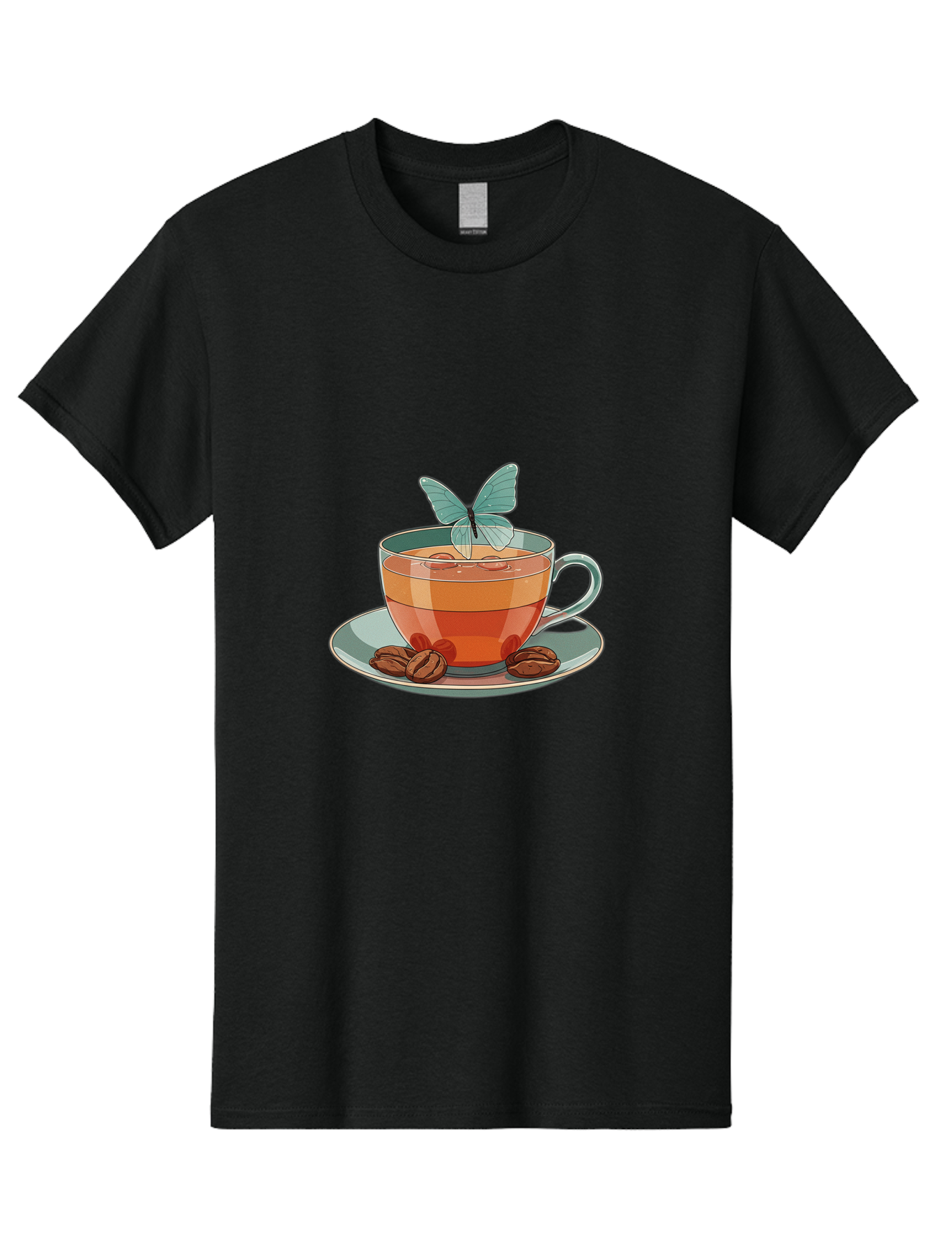 Butterfly-Coffee-Cup Men'S Graphic Tee, 100% Cotton, Comfortable Casual Summer Wear, Machine Washable, Vintage Camera, Old Camera, Antique Camera, Black Camera, Classic Photography, Photography Equipment, Nostalgic Device, Film Camera, Bae940