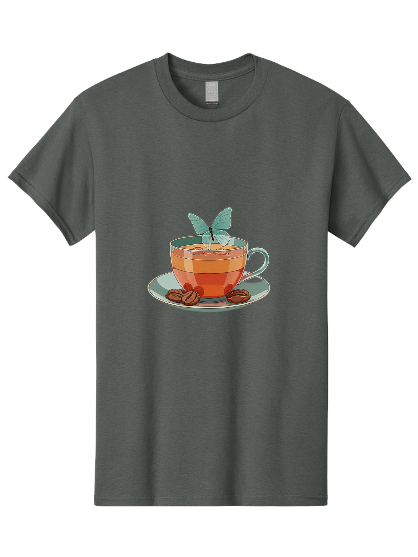 Butterfly-Coffee-Cup Men'S Graphic Tee, 100% Cotton, Comfortable Casual Summer Wear, Machine Washable, Vintage Camera, Old Camera, Antique Camera, Black Camera, Classic Photography, Photography Equipment, Nostalgic Device, Film Camera, Bae940