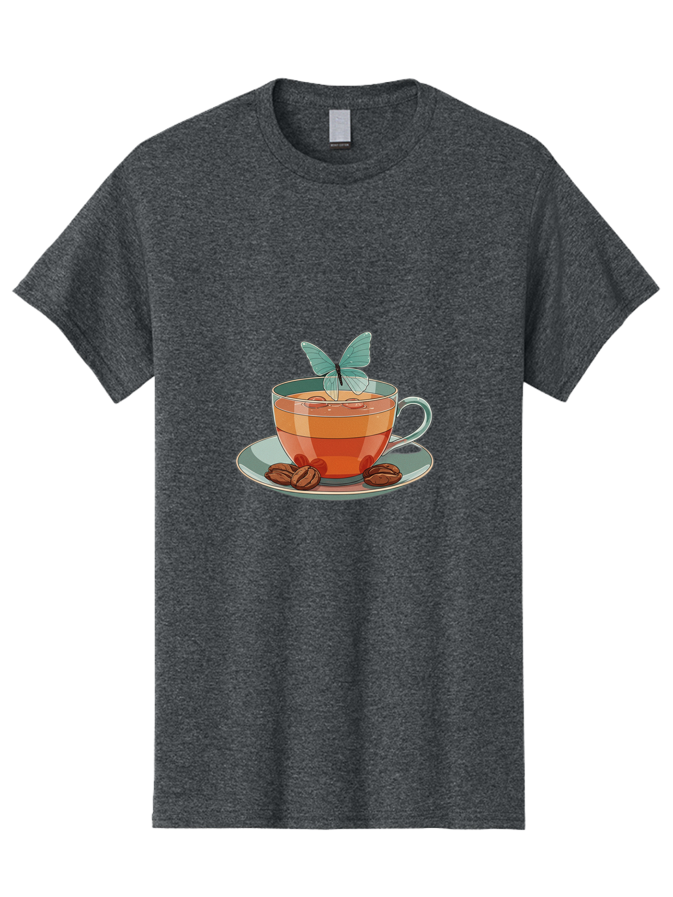 Butterfly-Coffee-Cup Men'S Graphic Tee, 100% Cotton, Comfortable Casual Summer Wear, Machine Washable, Vintage Camera, Old Camera, Antique Camera, Black Camera, Classic Photography, Photography Equipment, Nostalgic Device, Film Camera, Bae940