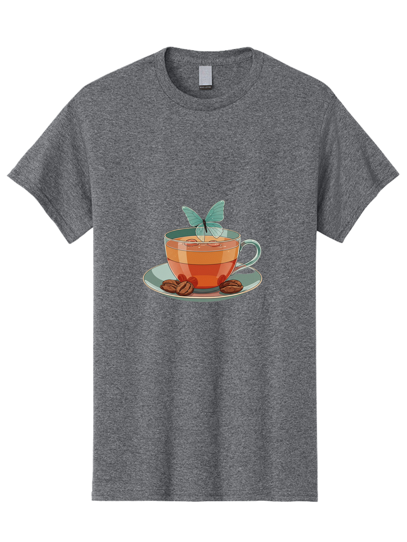 Butterfly-Coffee-Cup Men'S Graphic Tee, 100% Cotton, Comfortable Casual Summer Wear, Machine Washable, Vintage Camera, Old Camera, Antique Camera, Black Camera, Classic Photography, Photography Equipment, Nostalgic Device, Film Camera, Bae940