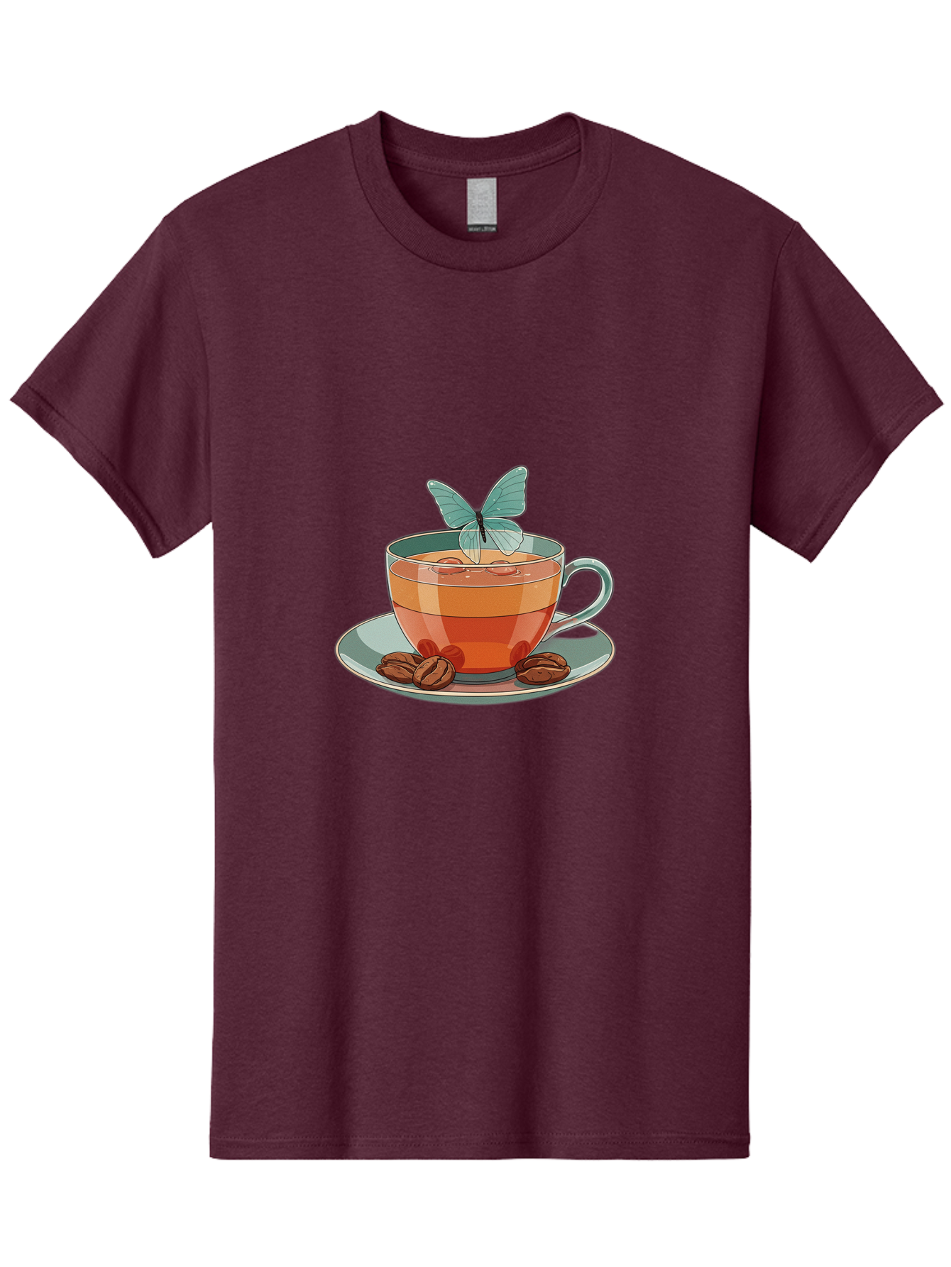 Butterfly-Coffee-Cup Men'S Graphic Tee, 100% Cotton, Comfortable Casual Summer Wear, Machine Washable, Vintage Camera, Old Camera, Antique Camera, Black Camera, Classic Photography, Photography Equipment, Nostalgic Device, Film Camera, Bae940