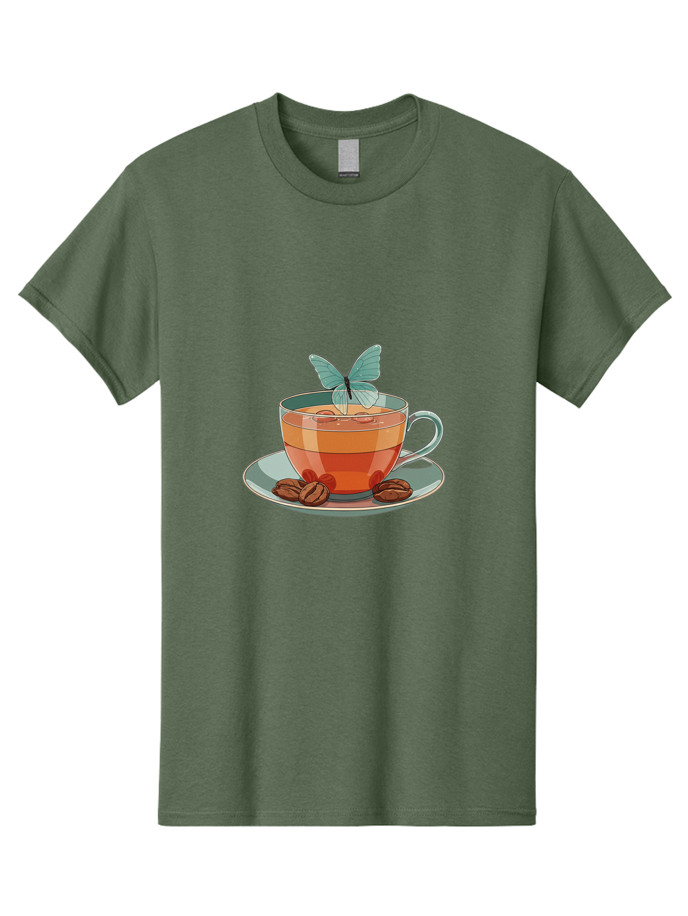 Butterfly-Coffee-Cup Men'S Graphic Tee, 100% Cotton, Comfortable Casual Summer Wear, Machine Washable, Vintage Camera, Old Camera, Antique Camera, Black Camera, Classic Photography, Photography Equipment, Nostalgic Device, Film Camera, Bae940