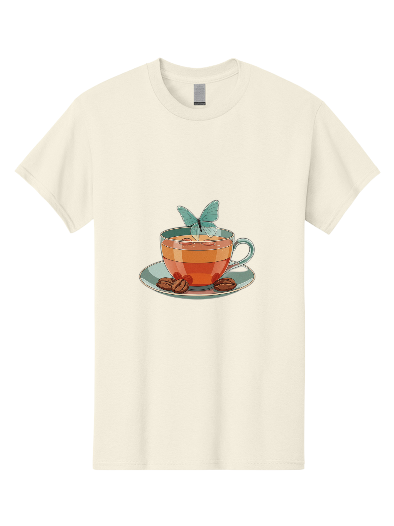 Butterfly-Coffee-Cup Men'S Graphic Tee, 100% Cotton, Comfortable Casual Summer Wear, Machine Washable, Vintage Camera, Old Camera, Antique Camera, Black Camera, Classic Photography, Photography Equipment, Nostalgic Device, Film Camera, Bae940