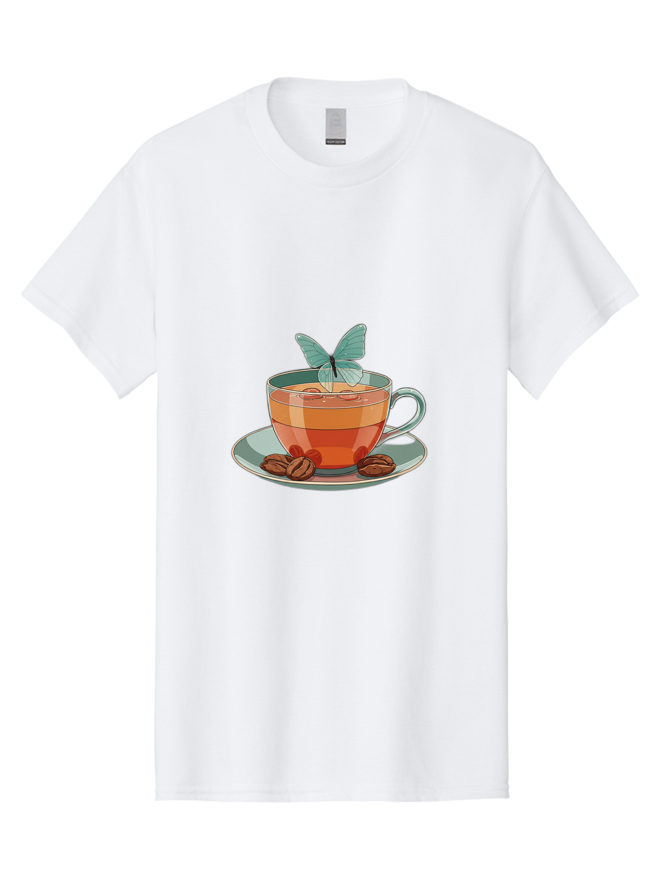 Butterfly-Coffee-Cup Men'S Graphic Tee, 100% Cotton, Comfortable Casual Summer Wear, Machine Washable, Vintage Camera, Old Camera, Antique Camera, Black Camera, Classic Photography, Photography Equipment, Nostalgic Device, Film Camera, Bae940