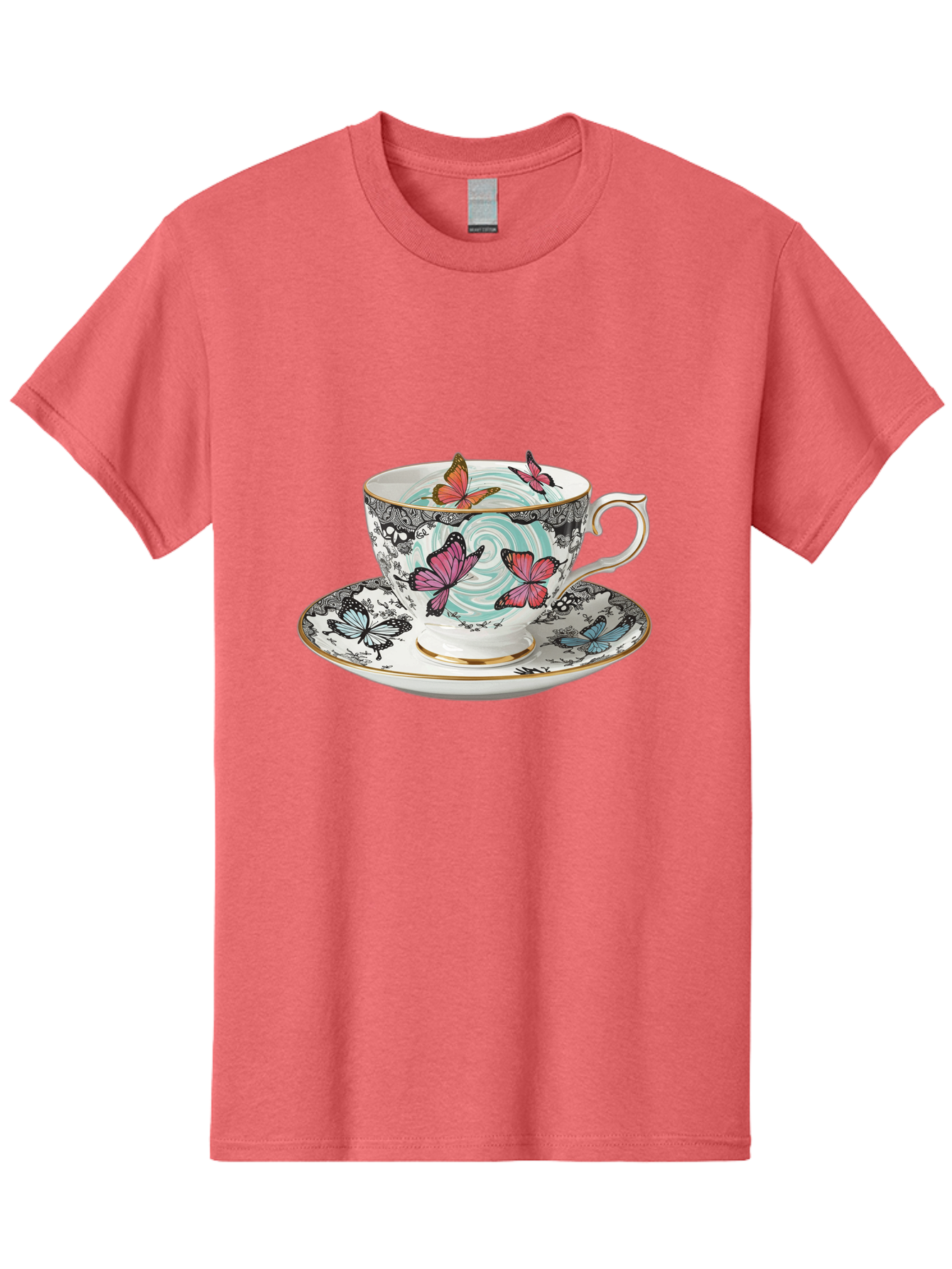 Butterfly-Tea-Cup Men'S Graphic Tee, 100% Cotton, Comfortable Casual Summer Wear, Machine Washable, Vintage Camera, Old Camera, Antique Camera, Black Camera, Classic Photography, Photography Equipment, Nostalgic Device, Film Camera, Camera Art Bae942