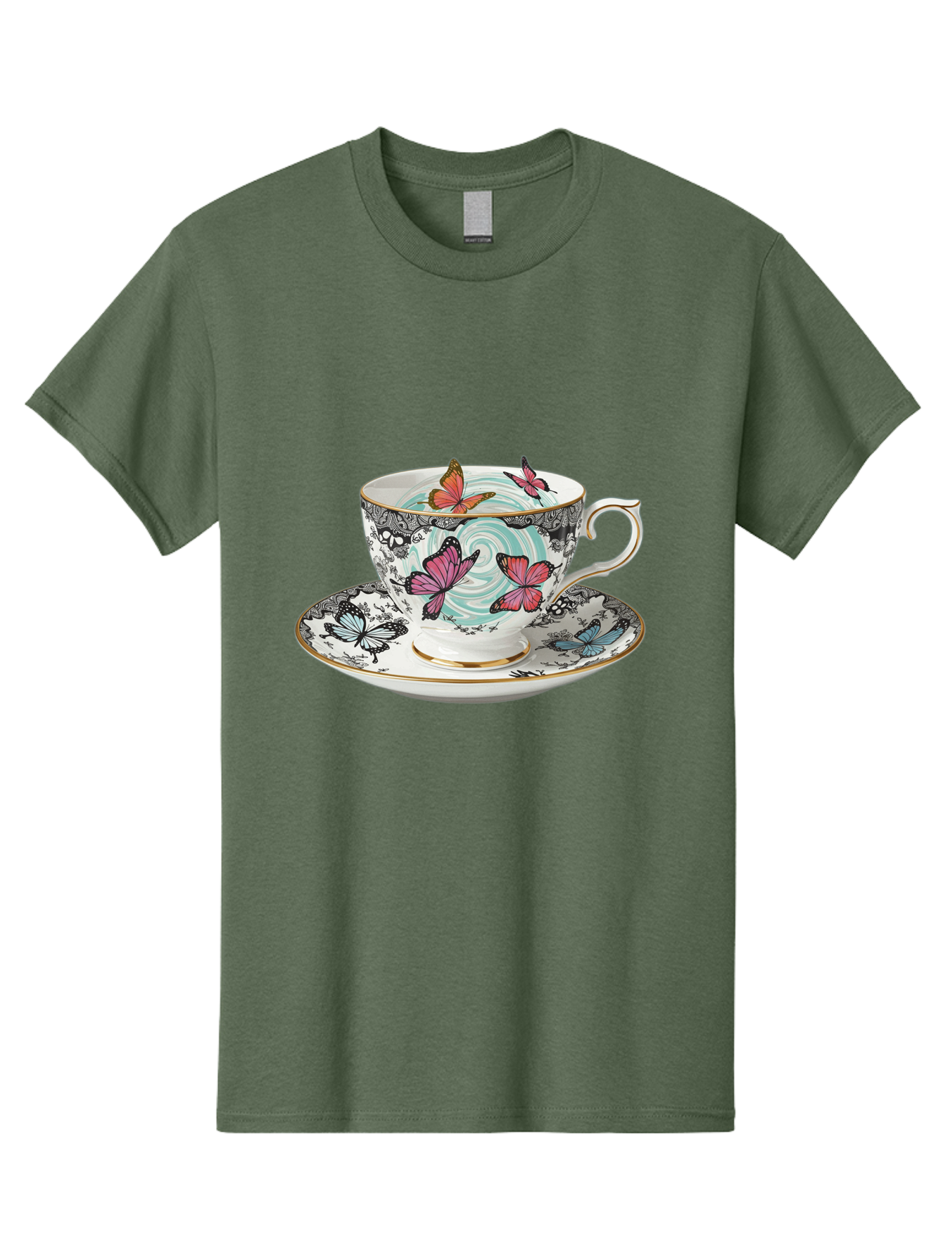 Butterfly-Tea-Cup Men'S Graphic Tee, 100% Cotton, Comfortable Casual Summer Wear, Machine Washable, Vintage Camera, Old Camera, Antique Camera, Black Camera, Classic Photography, Photography Equipment, Nostalgic Device, Film Camera, Camera Art Bae942