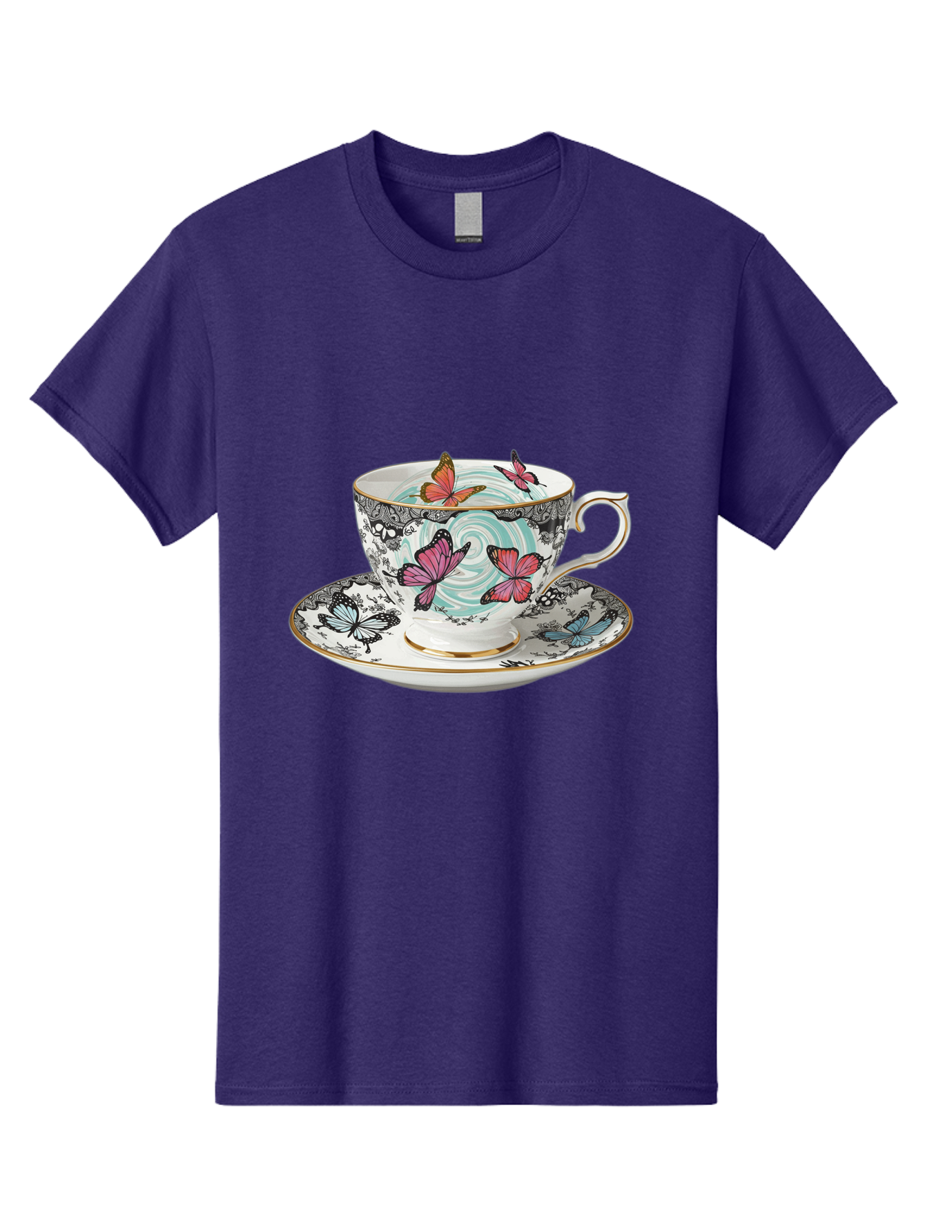 Butterfly-Tea-Cup Men'S Graphic Tee, 100% Cotton, Comfortable Casual Summer Wear, Machine Washable, Vintage Camera, Old Camera, Antique Camera, Black Camera, Classic Photography, Photography Equipment, Nostalgic Device, Film Camera, Camera Art Bae942