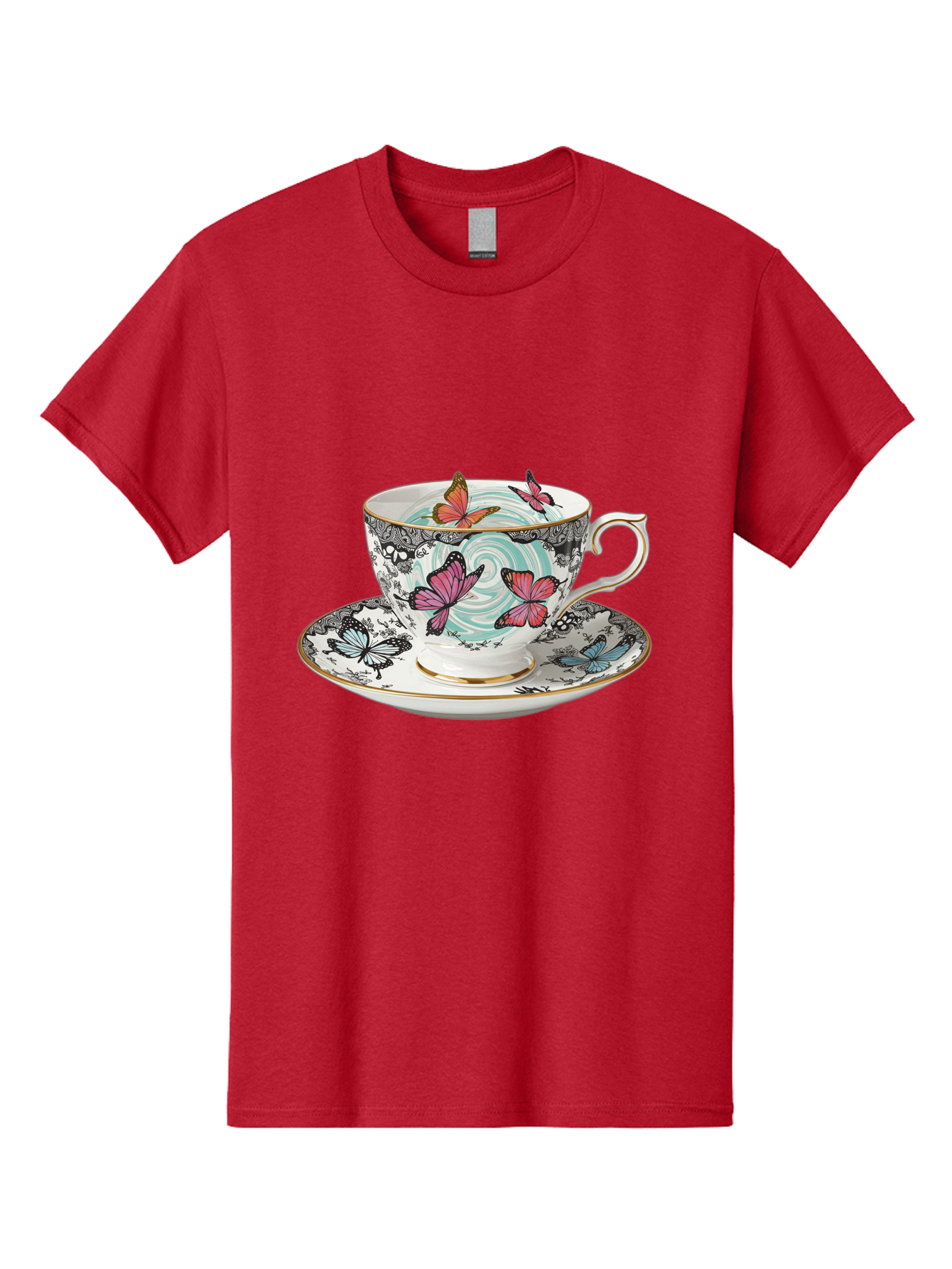 Butterfly-Tea-Cup Men'S Graphic Tee, 100% Cotton, Comfortable Casual Summer Wear, Machine Washable, Vintage Camera, Old Camera, Antique Camera, Black Camera, Classic Photography, Photography Equipment, Nostalgic Device, Film Camera, Camera Art Bae942