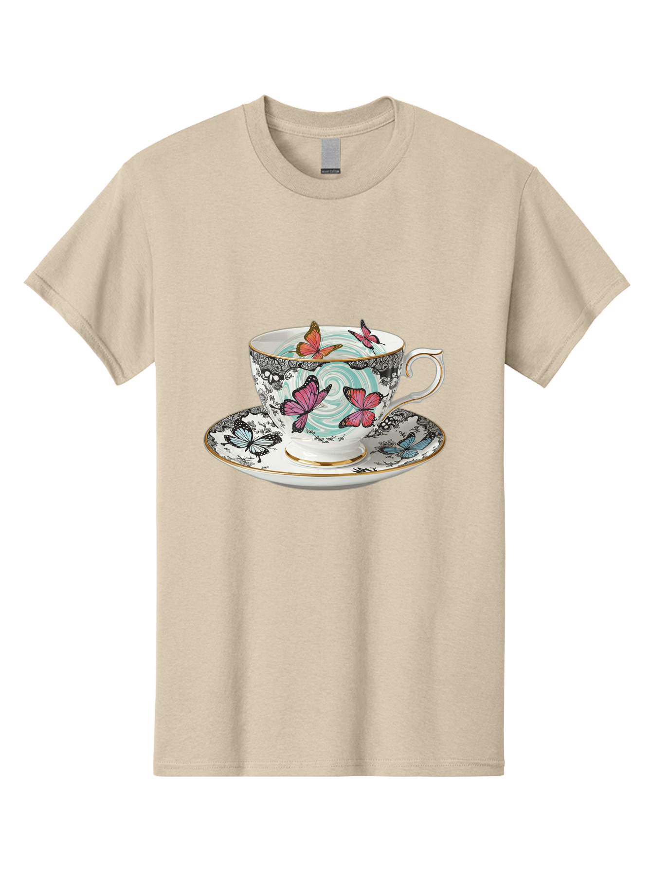 Butterfly-Tea-Cup Men'S Graphic Tee, 100% Cotton, Comfortable Casual Summer Wear, Machine Washable, Vintage Camera, Old Camera, Antique Camera, Black Camera, Classic Photography, Photography Equipment, Nostalgic Device, Film Camera, Camera Art Bae942