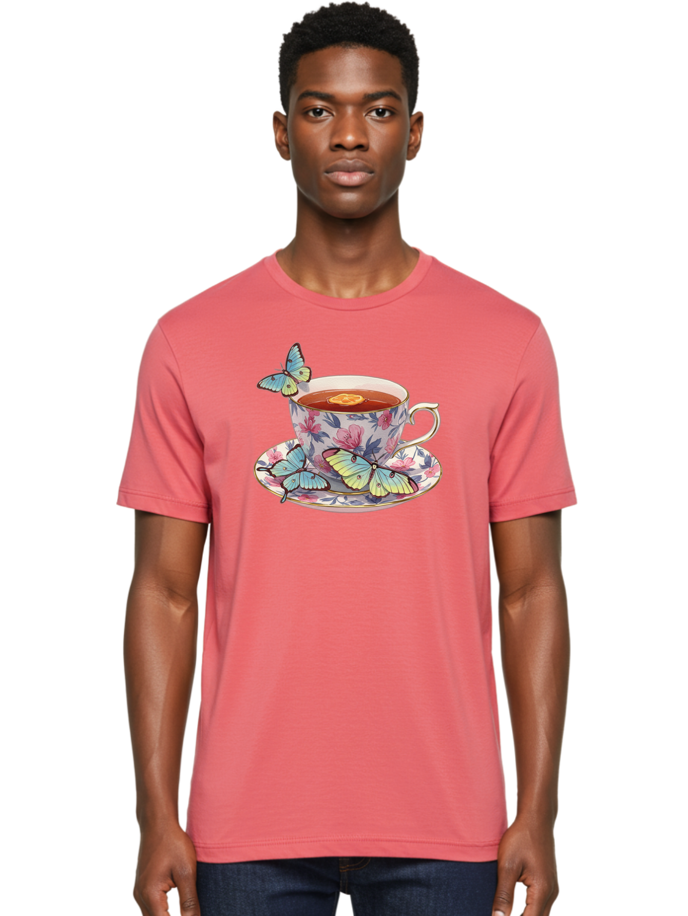 Butterfly-Tea Men'S Graphic Tee, 100% Cotton, Comfortable Casual Summer Wear, Machine Washable, Vintage Camera, Old Camera, Antique Camera, Black Camera, Classic Photography, Photography Equipment, Nostalgic Device, Film Camera, Camera Art Bae943