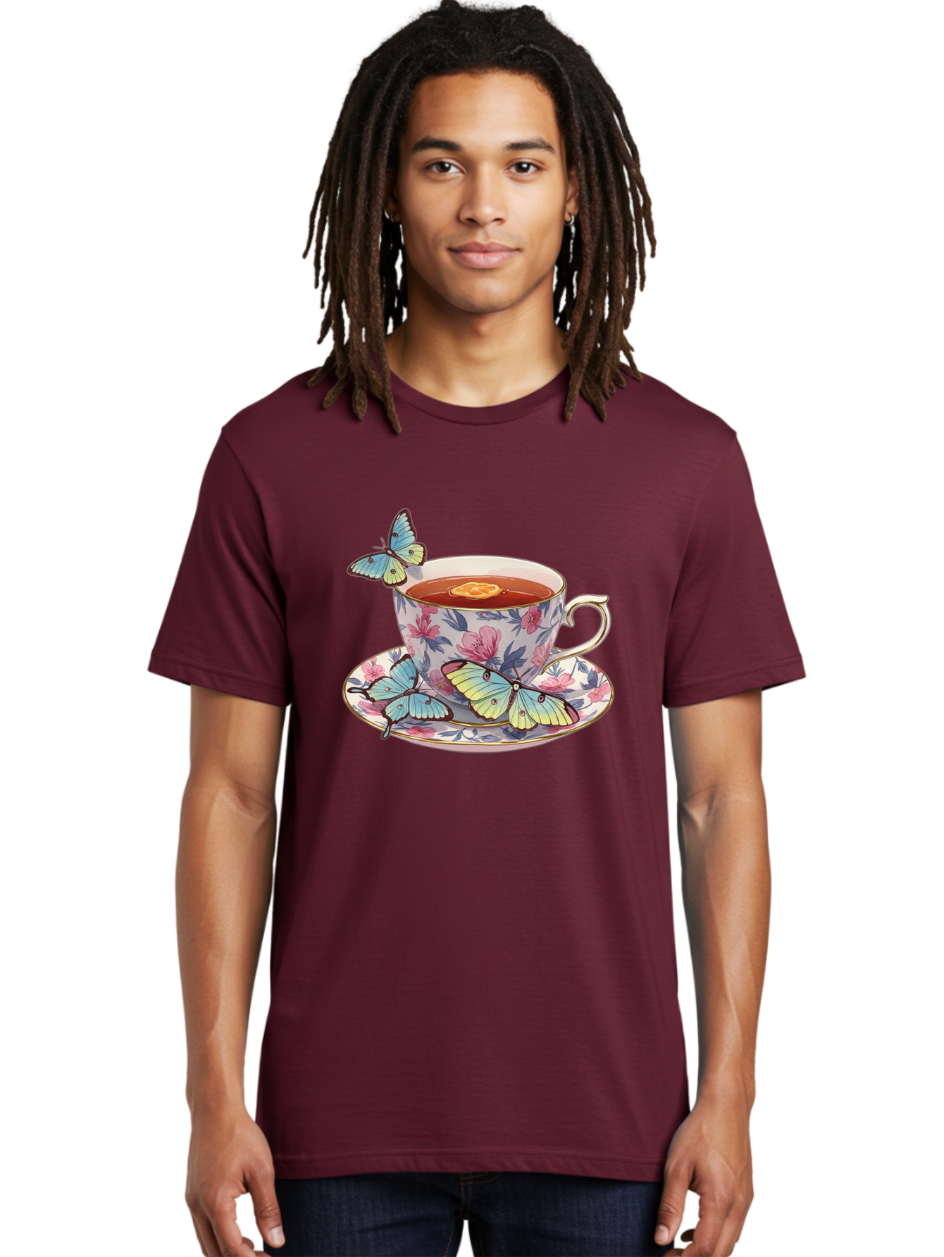 Butterfly-Tea Men'S Graphic Tee, 100% Cotton, Comfortable Casual Summer Wear, Machine Washable, Vintage Camera, Old Camera, Antique Camera, Black Camera, Classic Photography, Photography Equipment, Nostalgic Device, Film Camera, Camera Art Bae943