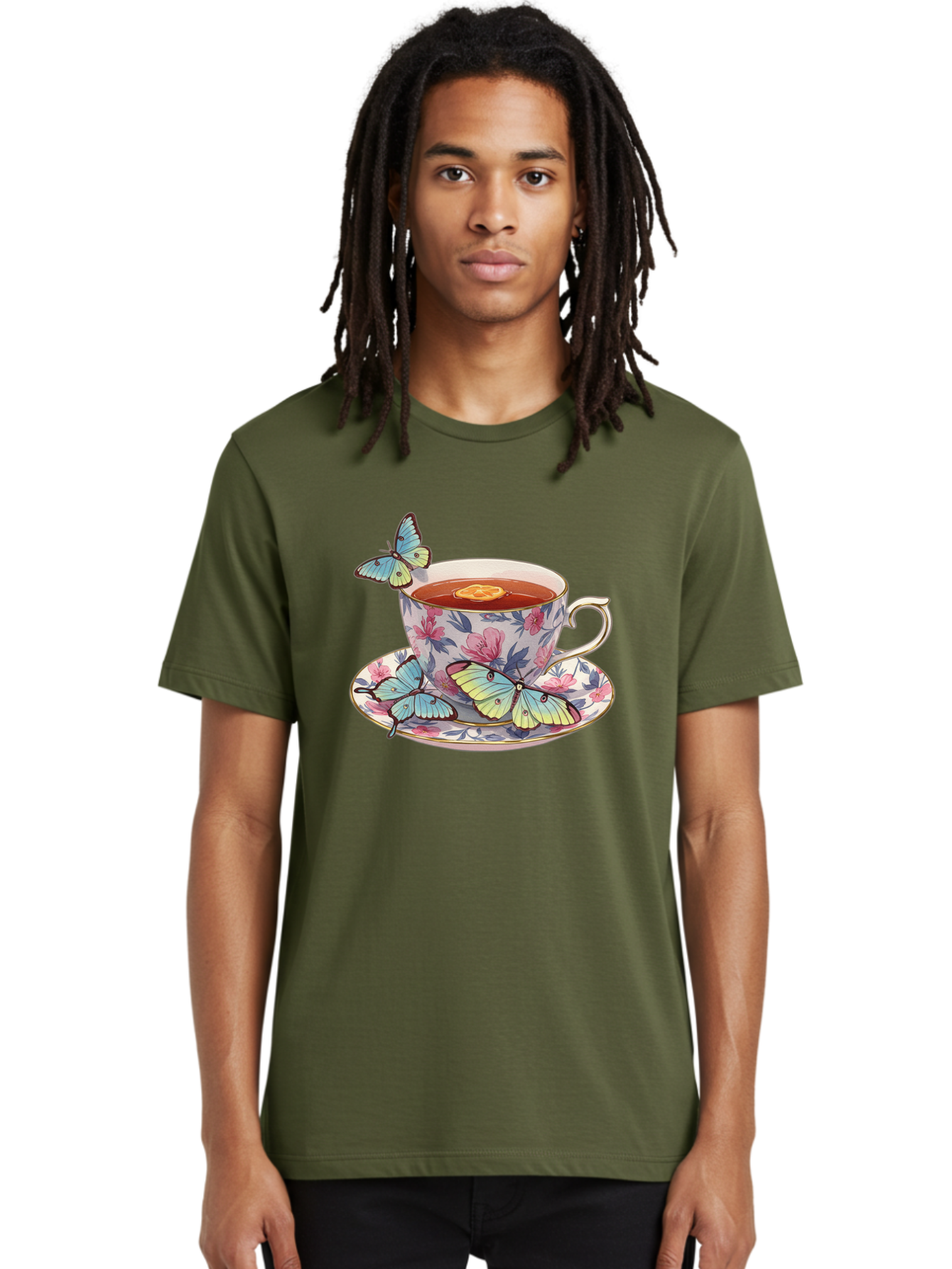 Butterfly-Tea Men'S Graphic Tee, 100% Cotton, Comfortable Casual Summer Wear, Machine Washable, Vintage Camera, Old Camera, Antique Camera, Black Camera, Classic Photography, Photography Equipment, Nostalgic Device, Film Camera, Camera Art Bae943