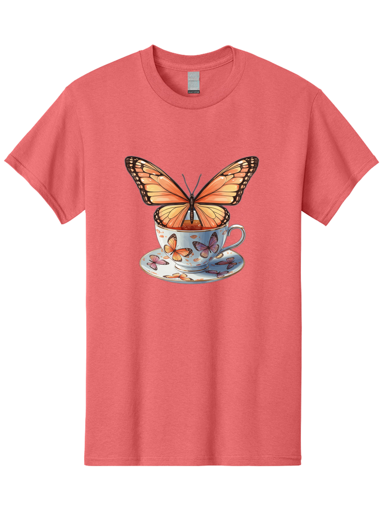 Butterfly-Teacup Men'S Graphic Tee, 100% Cotton, Comfortable Casual Summer Wear, Machine Washable, Vintage Camera, Old Camera, Antique Camera, Black Camera, Classic Photography, Photography Equipment, Nostalgic Device, Film Camera, Camera Art Bae944