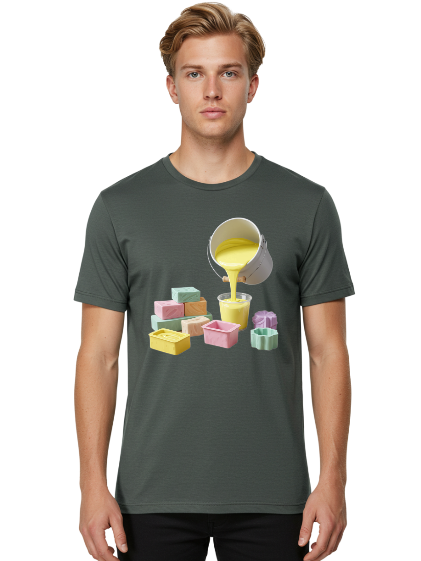 Candle-Pouring Men'S Graphic Tee, 100% Cotton, Comfortable Casual Summer Wear, Machine Washable, Vintage Camera, Old Camera, Antique Camera, Black Camera, Classic Photography, Photography Equipment, Nostalgic Device, Film Camera, Camera Art Bae945