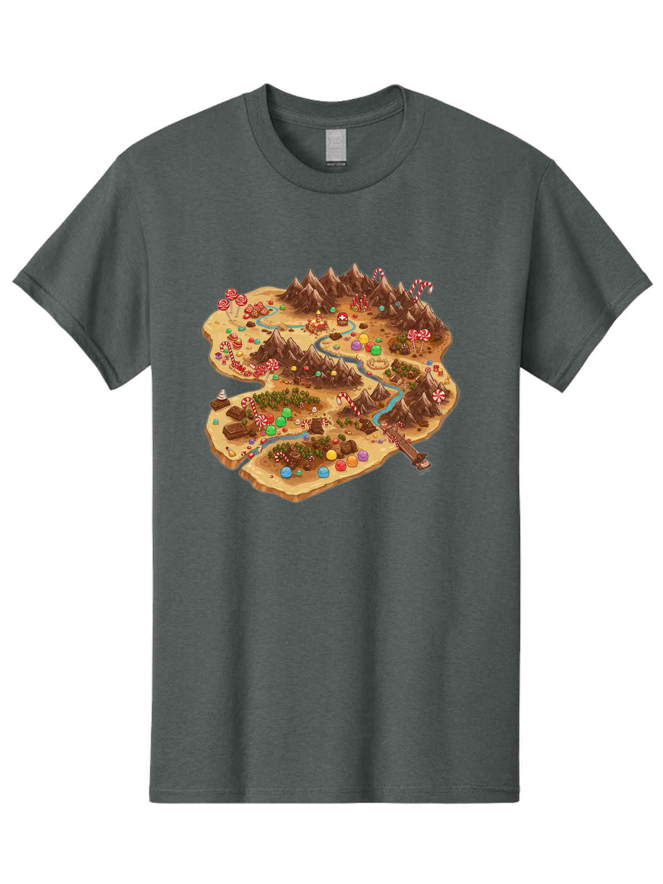 Candyland-Map Men'S Graphic Tee, 100% Cotton, Comfortable Casual Summer Wear, Machine Washable, Vintage Camera, Old Camera, Antique Camera, Black Camera, Classic Photography, Photography Equipment, Nostalgic Device, Film Camera, Camera Art Bae948