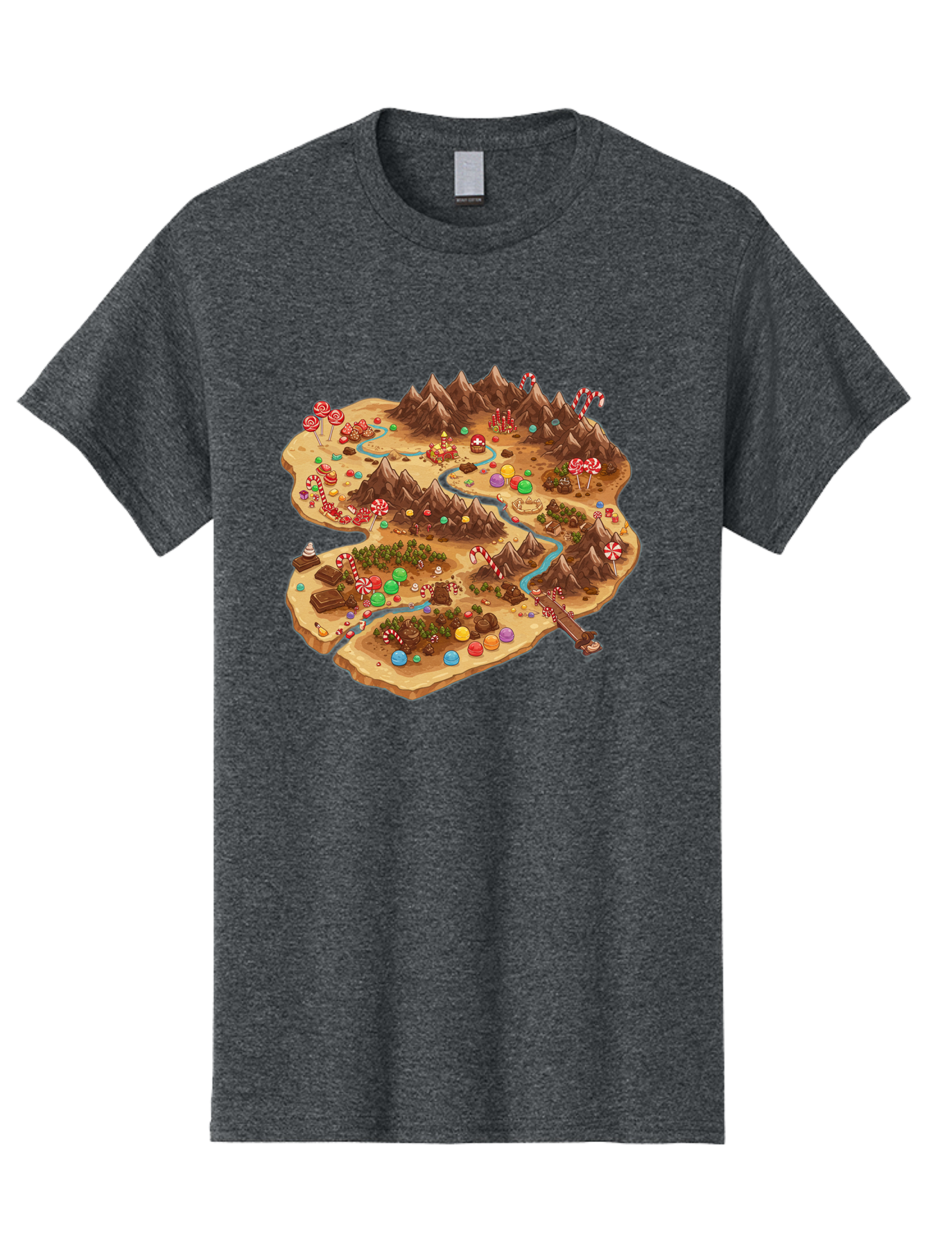 Candyland-Map Men'S Graphic Tee, 100% Cotton, Comfortable Casual Summer Wear, Machine Washable, Vintage Camera, Old Camera, Antique Camera, Black Camera, Classic Photography, Photography Equipment, Nostalgic Device, Film Camera, Camera Art Bae948