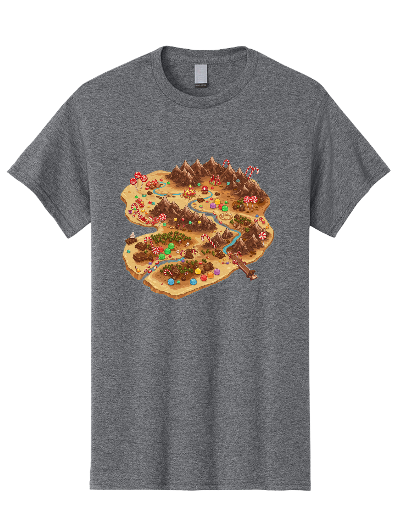 Candyland-Map Men'S Graphic Tee, 100% Cotton, Comfortable Casual Summer Wear, Machine Washable, Vintage Camera, Old Camera, Antique Camera, Black Camera, Classic Photography, Photography Equipment, Nostalgic Device, Film Camera, Camera Art Bae948