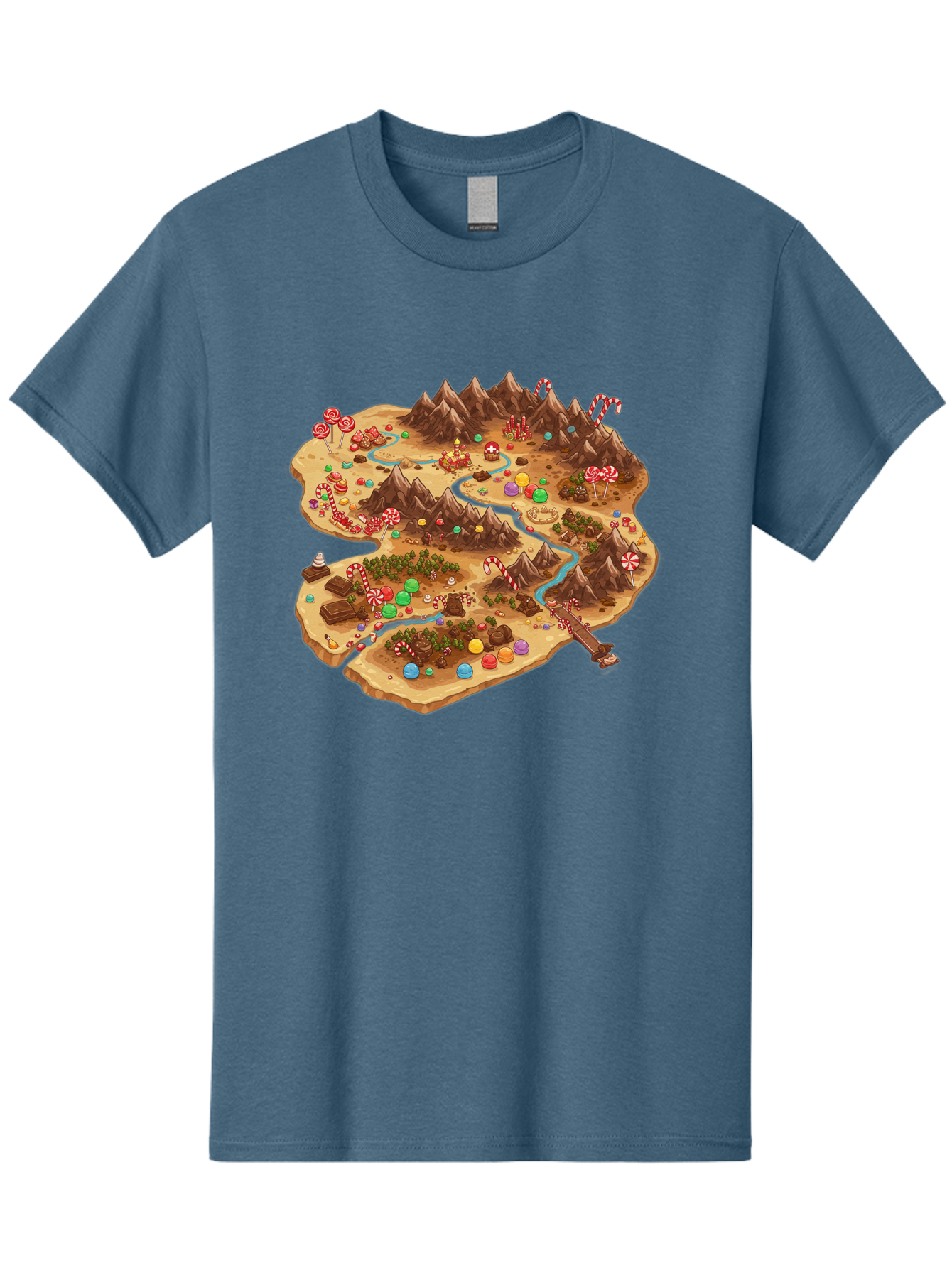 Candyland-Map Men'S Graphic Tee, 100% Cotton, Comfortable Casual Summer Wear, Machine Washable, Vintage Camera, Old Camera, Antique Camera, Black Camera, Classic Photography, Photography Equipment, Nostalgic Device, Film Camera, Camera Art Bae948