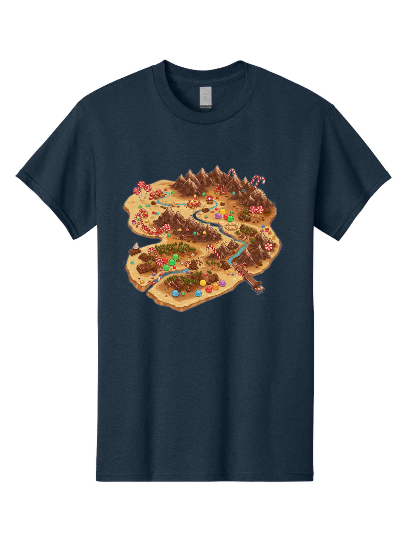 Candyland-Map Men'S Graphic Tee, 100% Cotton, Comfortable Casual Summer Wear, Machine Washable, Vintage Camera, Old Camera, Antique Camera, Black Camera, Classic Photography, Photography Equipment, Nostalgic Device, Film Camera, Camera Art Bae948